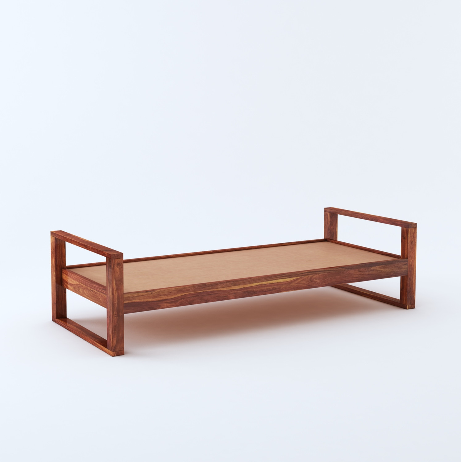 Image of Suncrown Furniture UrbanFold Sheesham Wood Diwan Bed For Living Room Solid Wood Diwan (Finish Color -Honey, DIY(Do-It-Yourself))