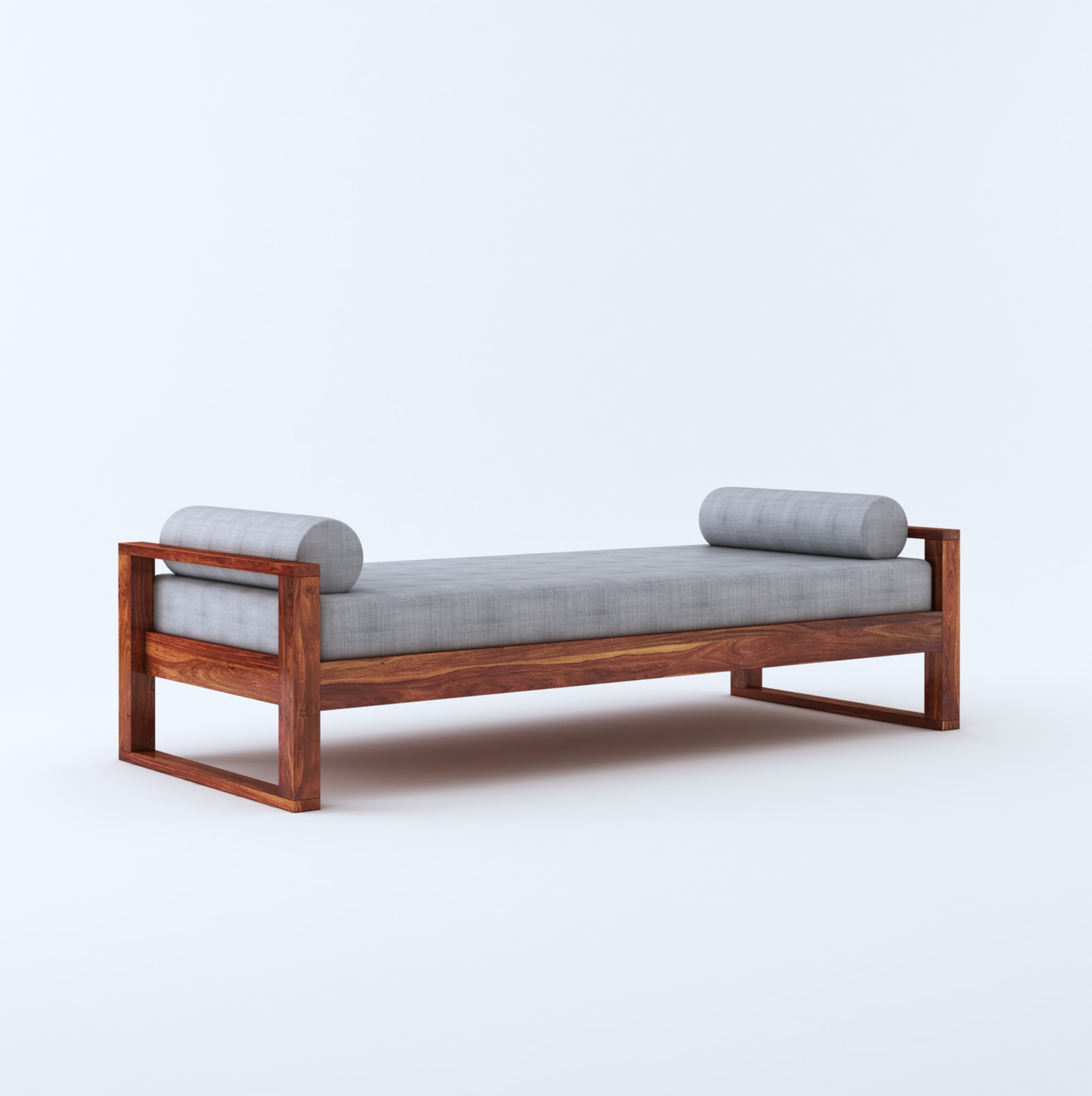 Image of Suncrown Furniture UrbanFold Sheesham Wood Diwan Bed For Living Room Solid Wood Diwan (Finish Color -Honey, DIY(Do-It-Yourself))