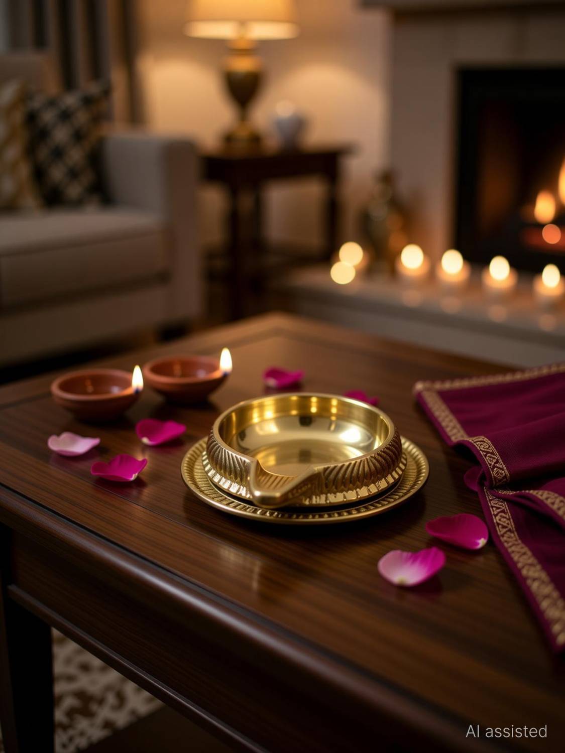 Astrosale Ashtadhatu Kuber Diya To Increase Wealth And Prosperity Brass Table Diya