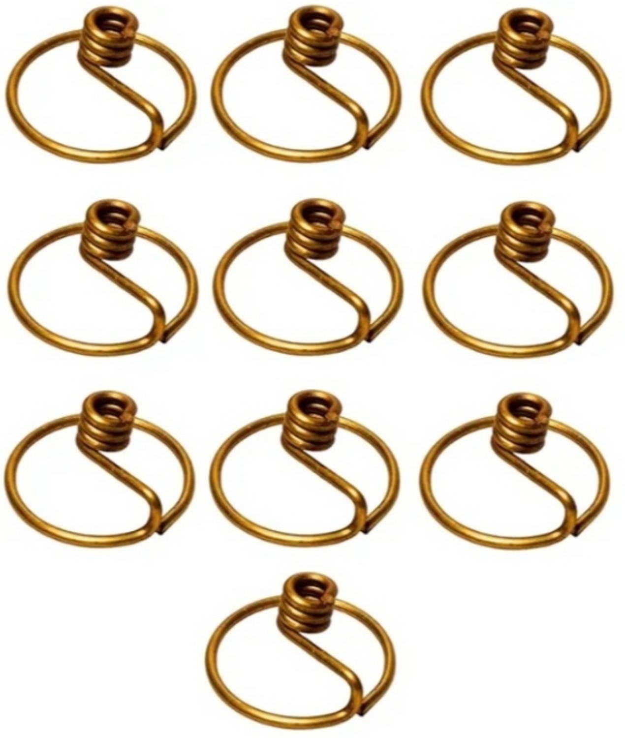 AflahHomeDecor Pure Brass Niranjan Kadi-Elegant Wick Holder for Diya and Oil Lamps, Perfect Brass (Pack of 10) Hanging Diya Set