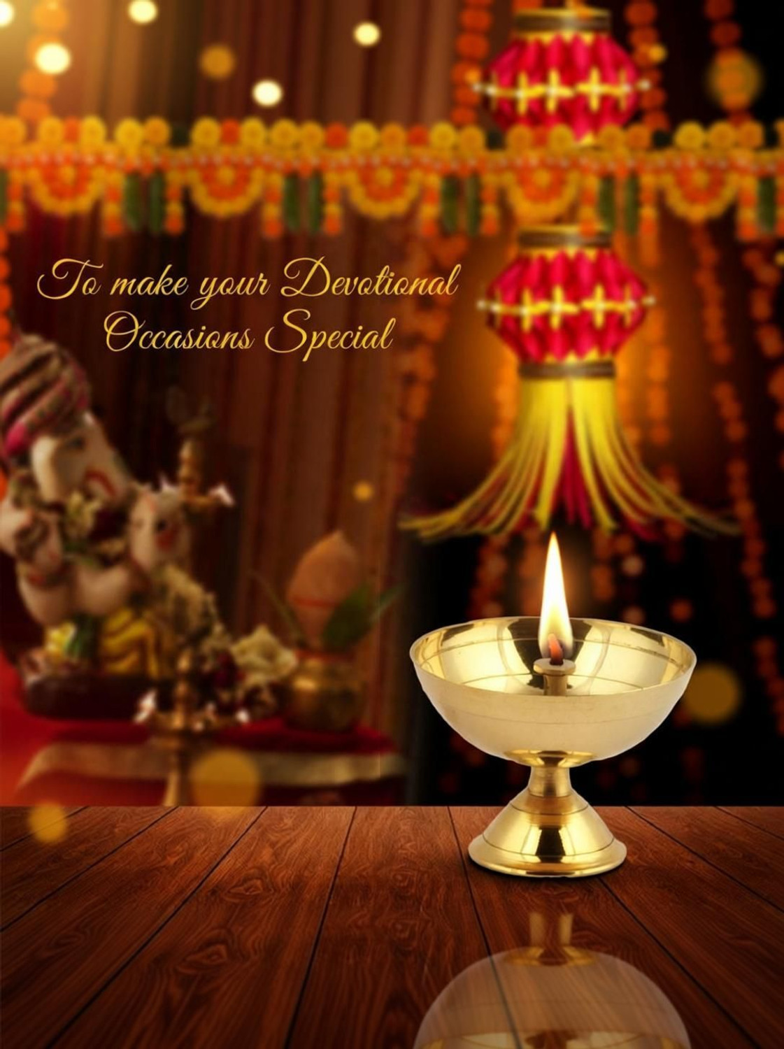 Image of Shubhkart 1 inch Small Pyali Deep Brass Table Diya