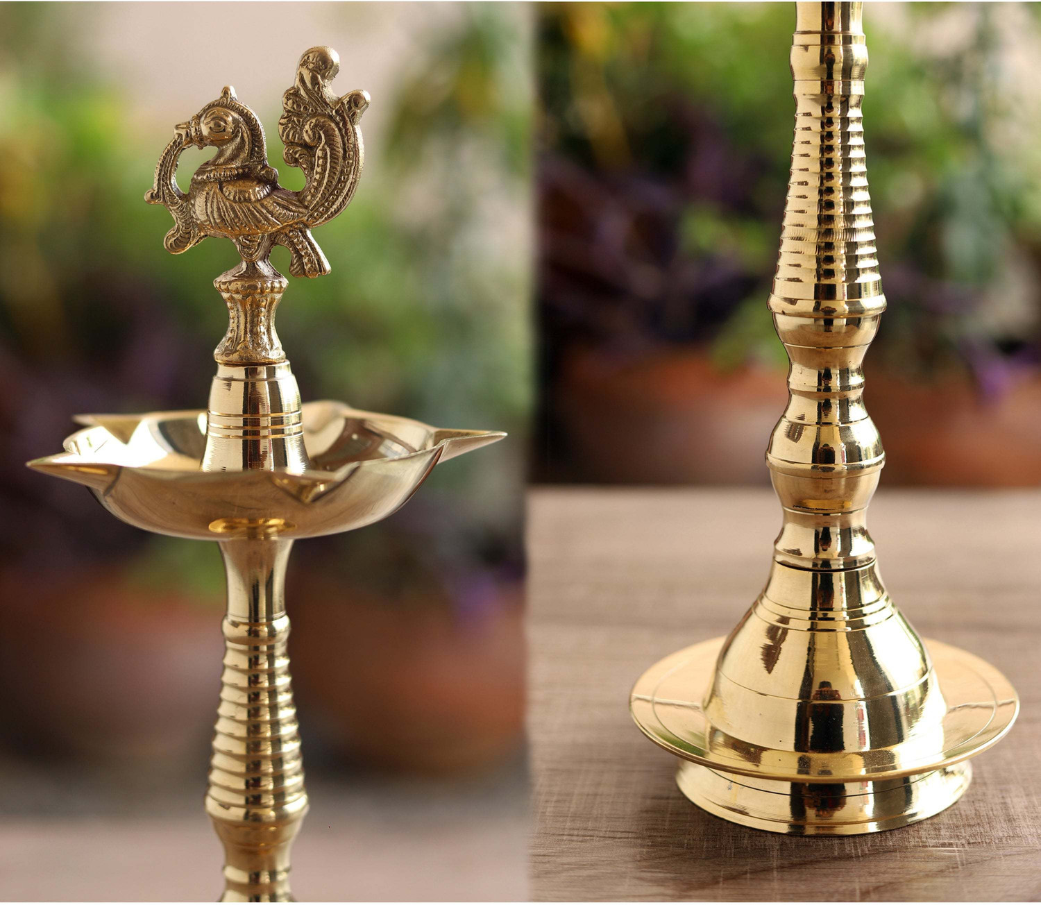 Image of Flipkart SmartBuy Brass (Pack of 2) Table Diya Set