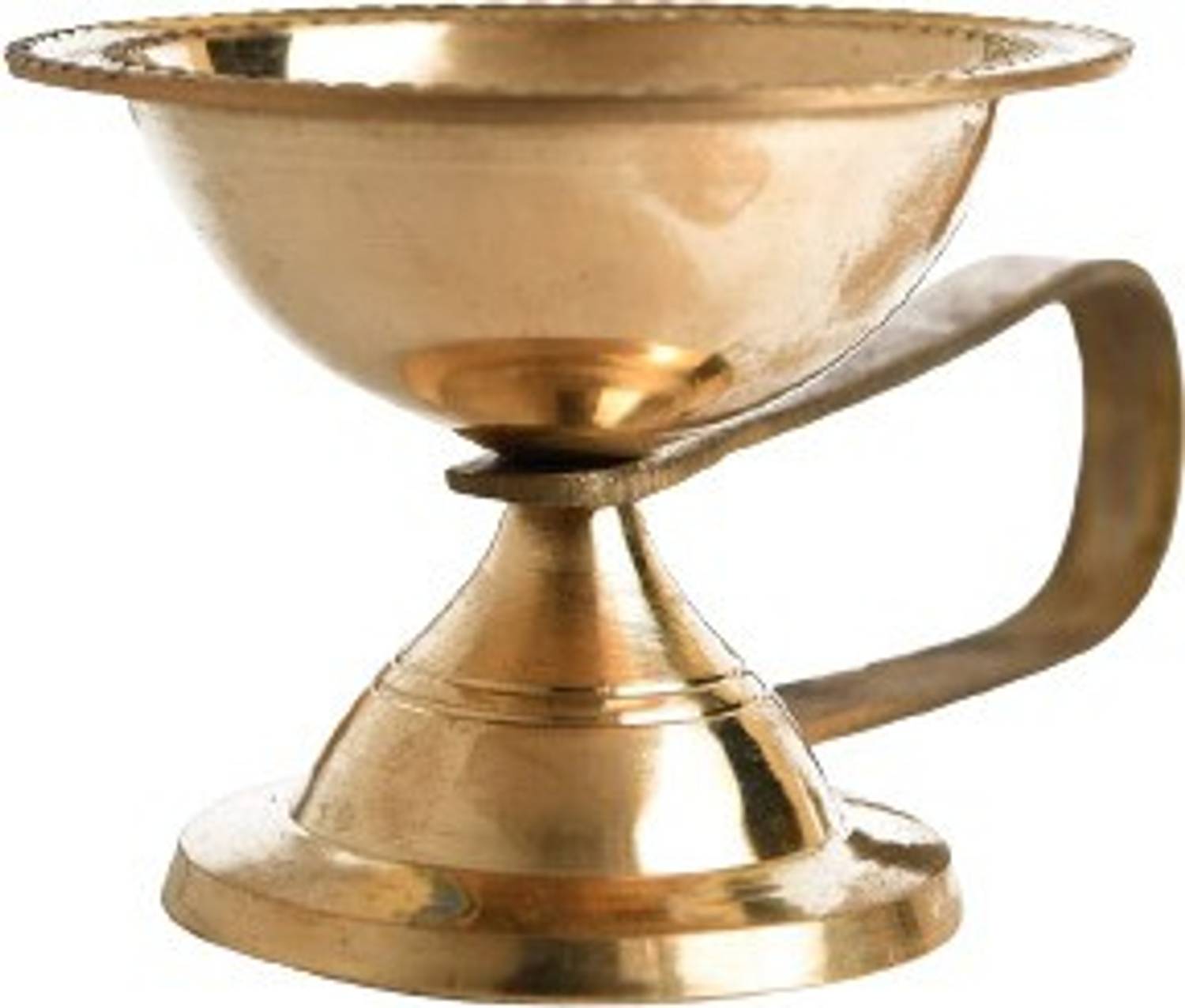 Adalic Kapoor dani for puja | dhup dani Brass| dhoop Dhani with Handle size (5Wx2.2H) Brass Table Diya