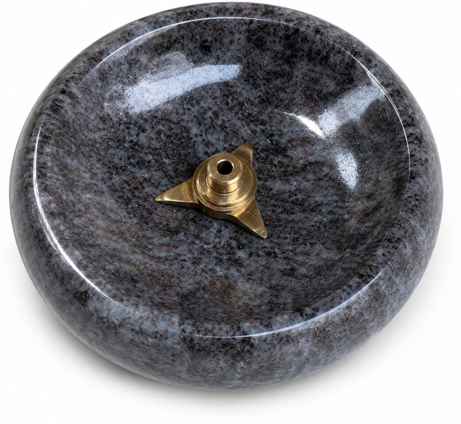 Image of ANKETRAS GRANITE STONE DIYA GREY Stoneware Table Diya