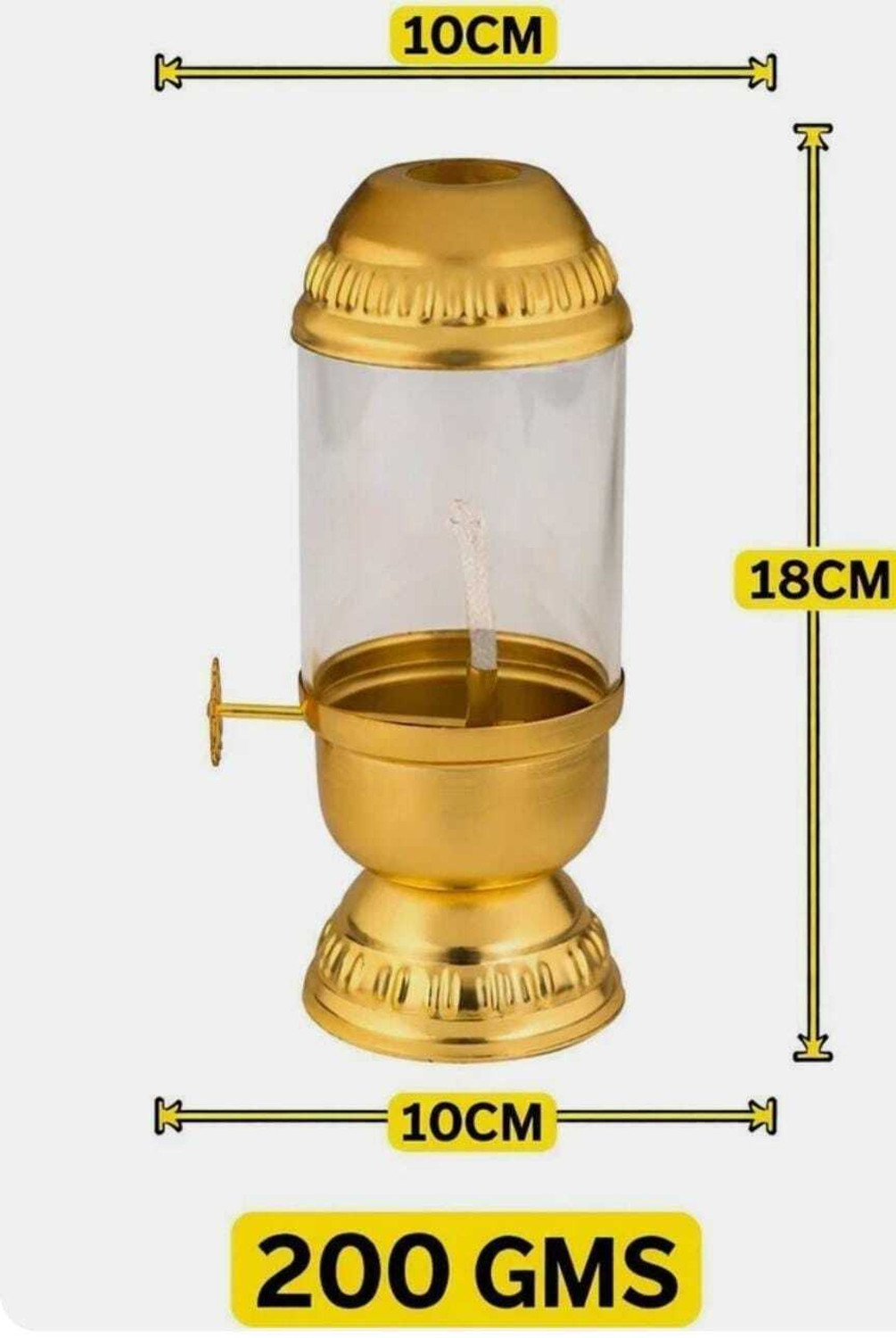 Image of kunmetal pooja,navratri,diwali metal brass finish akhand jyoti diya with adjustable bati Iron Table Diya
