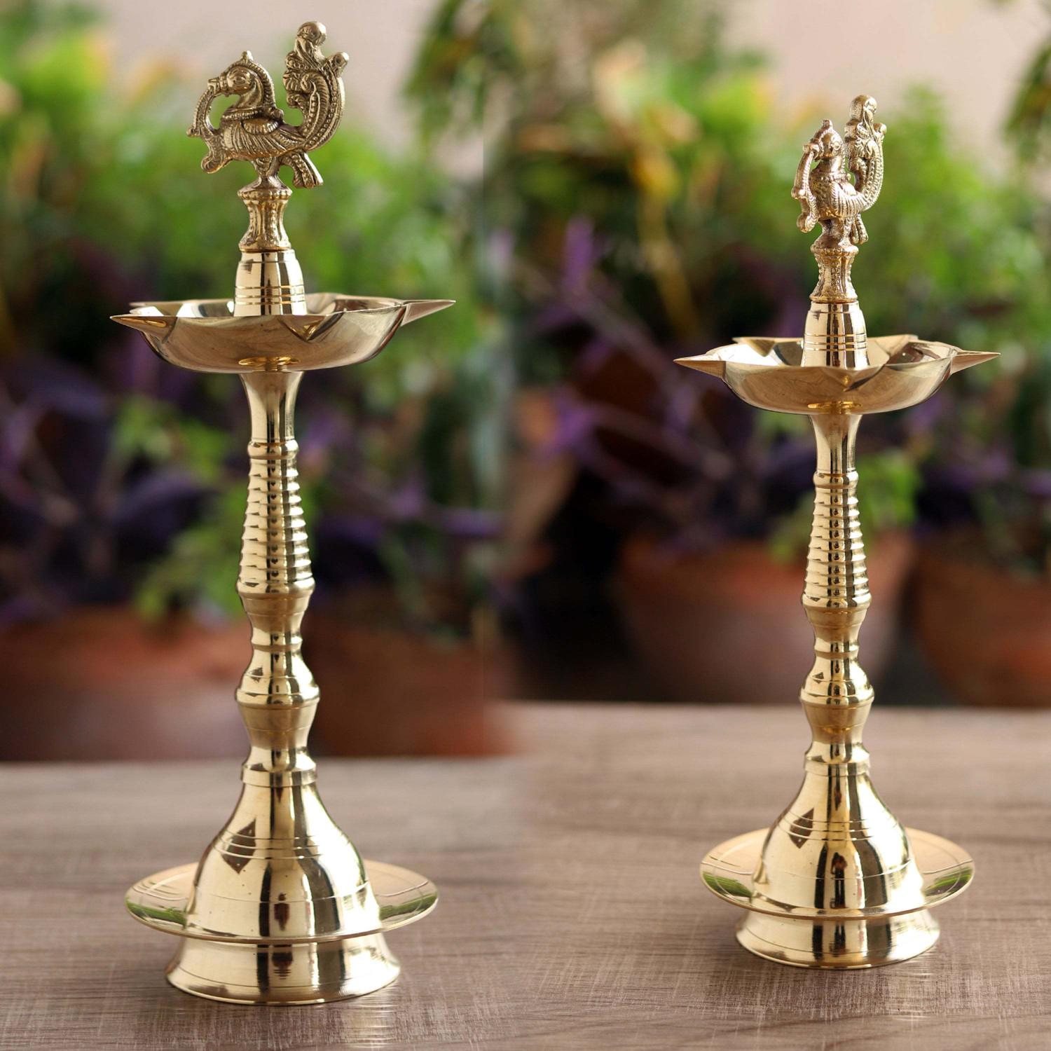 Image of Flipkart SmartBuy Brass (Pack of 2) Table Diya Set