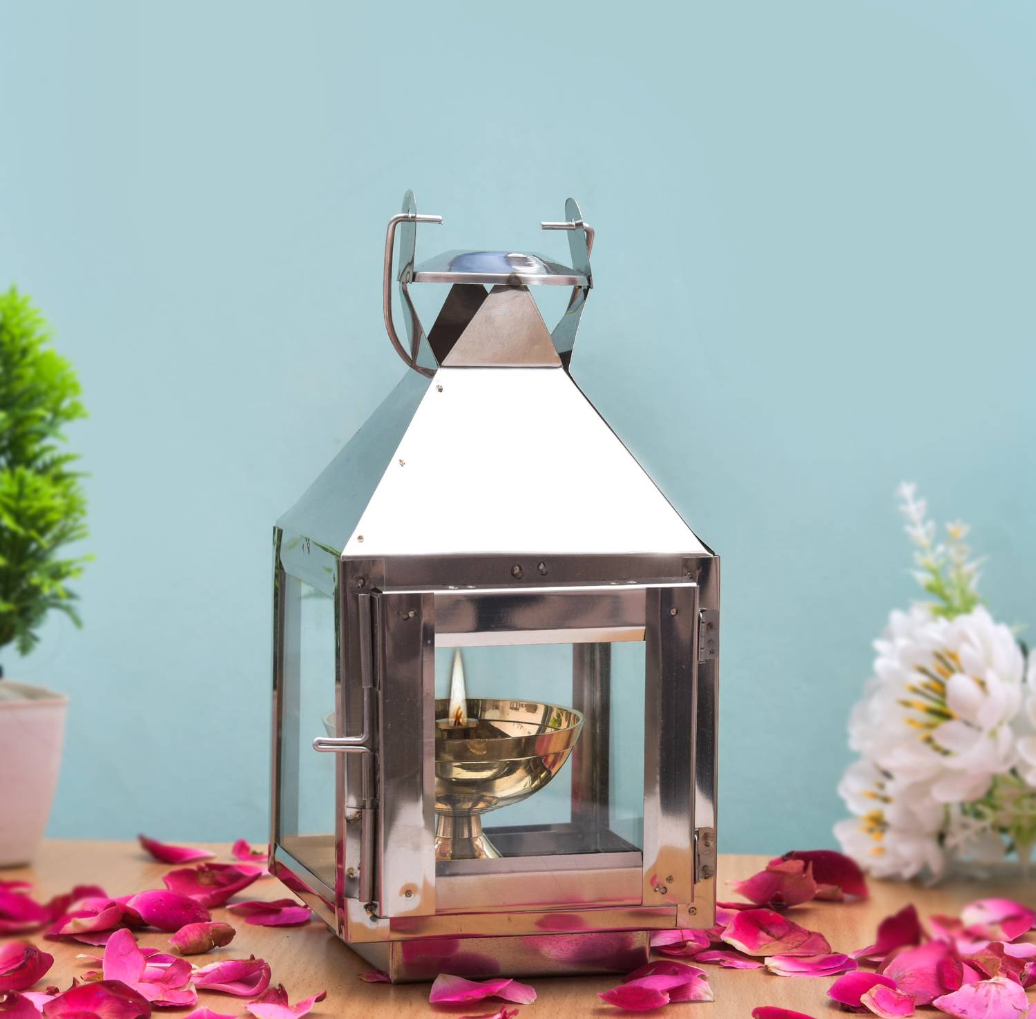 HOUZZPLUS Akhand Diya with Glass Cover - Image 4