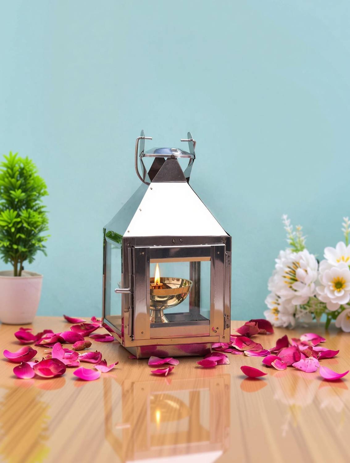 HOUZZPLUS Akhand Diya with Glass Cover - Image 5