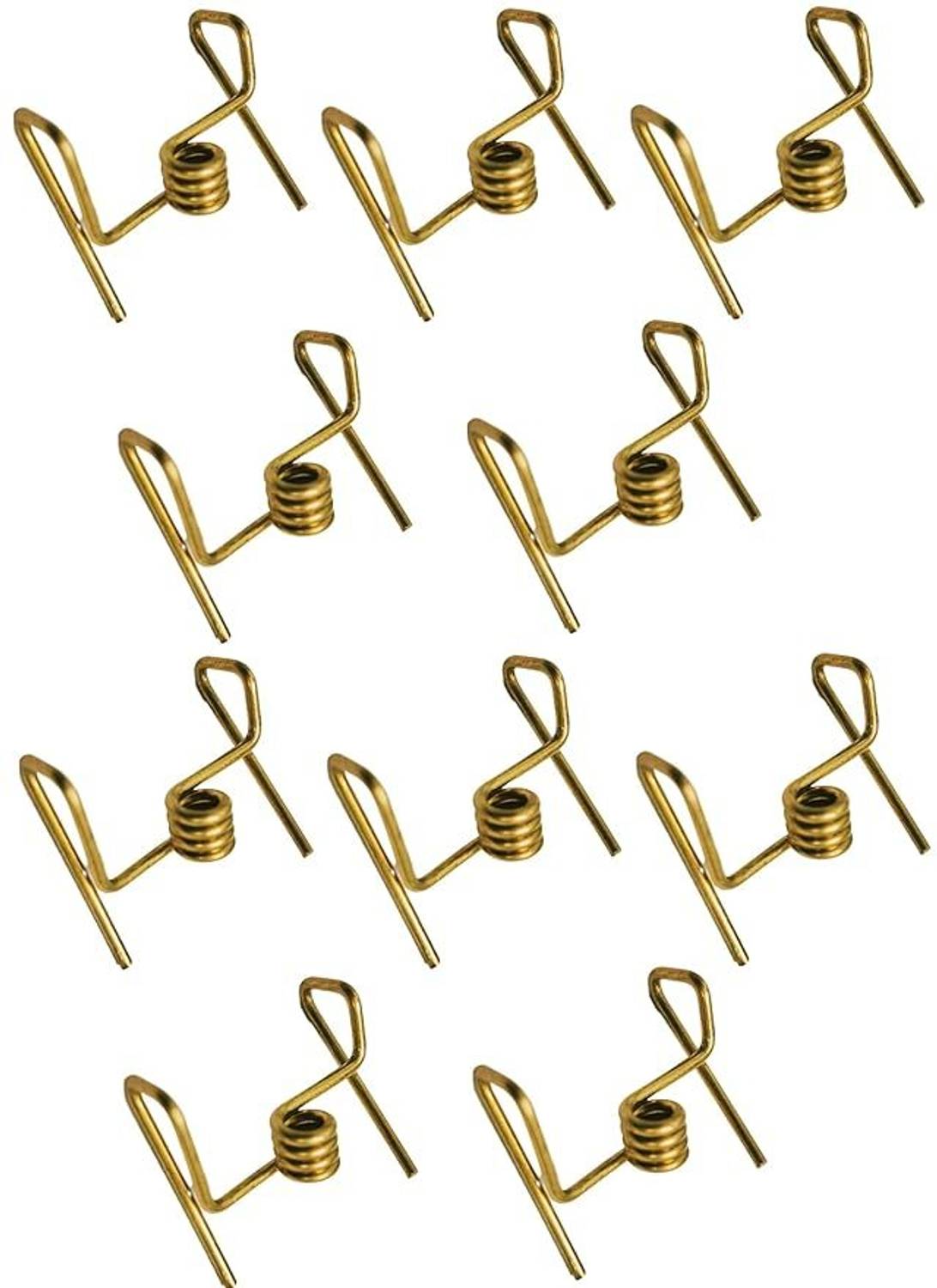 AflahHomeDecor Samai Kadi Clips Pure Brass: Wick Holder for Oil Lamps Vilakku Batti Cotton Wick Brass (Pack of 10) Hanging Diya