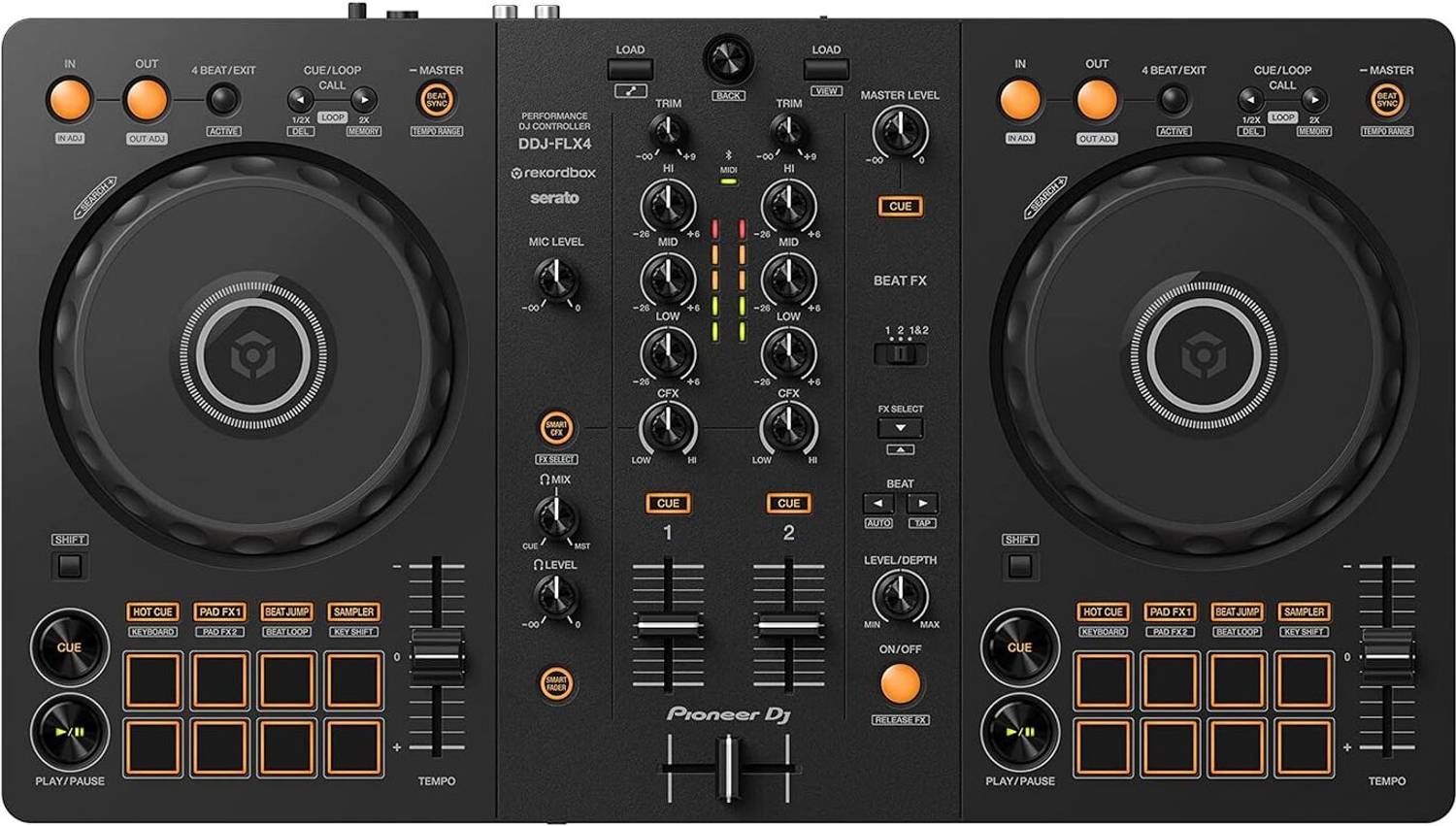 Pioneer Dj DDJ-FLX4 2-deck Rekordbox and Serato DJ Controller