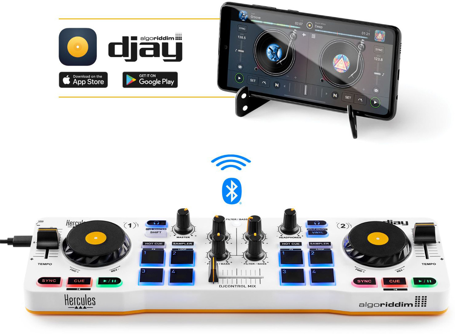 Image of HERCULES DJCONTROL MIX WORLDWIDE Wired DJ Controller