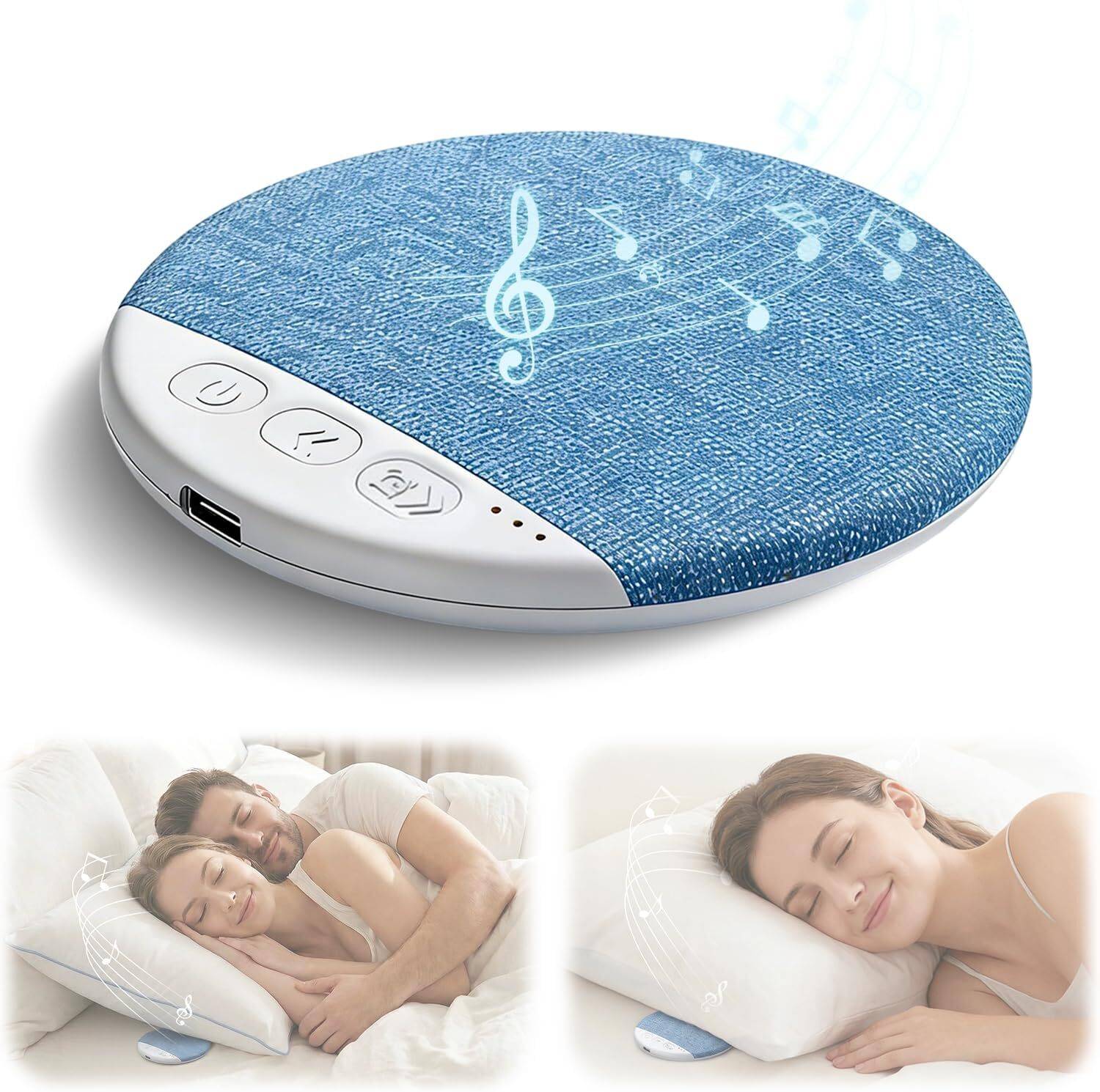 Opnex Bluetooth Sleep Pillow Speaker Wireless Under Pillow Dock (Multicolor)