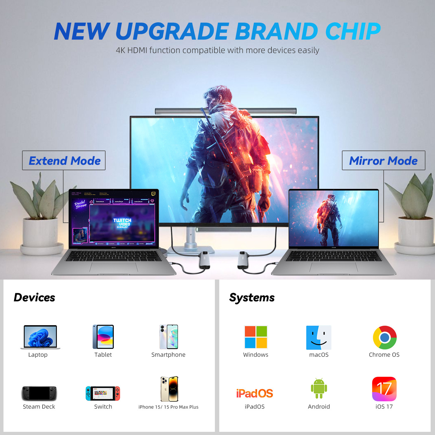 Image of Verilux Verilux 7-In-1 USB C Hub USB 3.0,USB 2.0 USB C Hub for More Type-C Enabled Device USB Hub