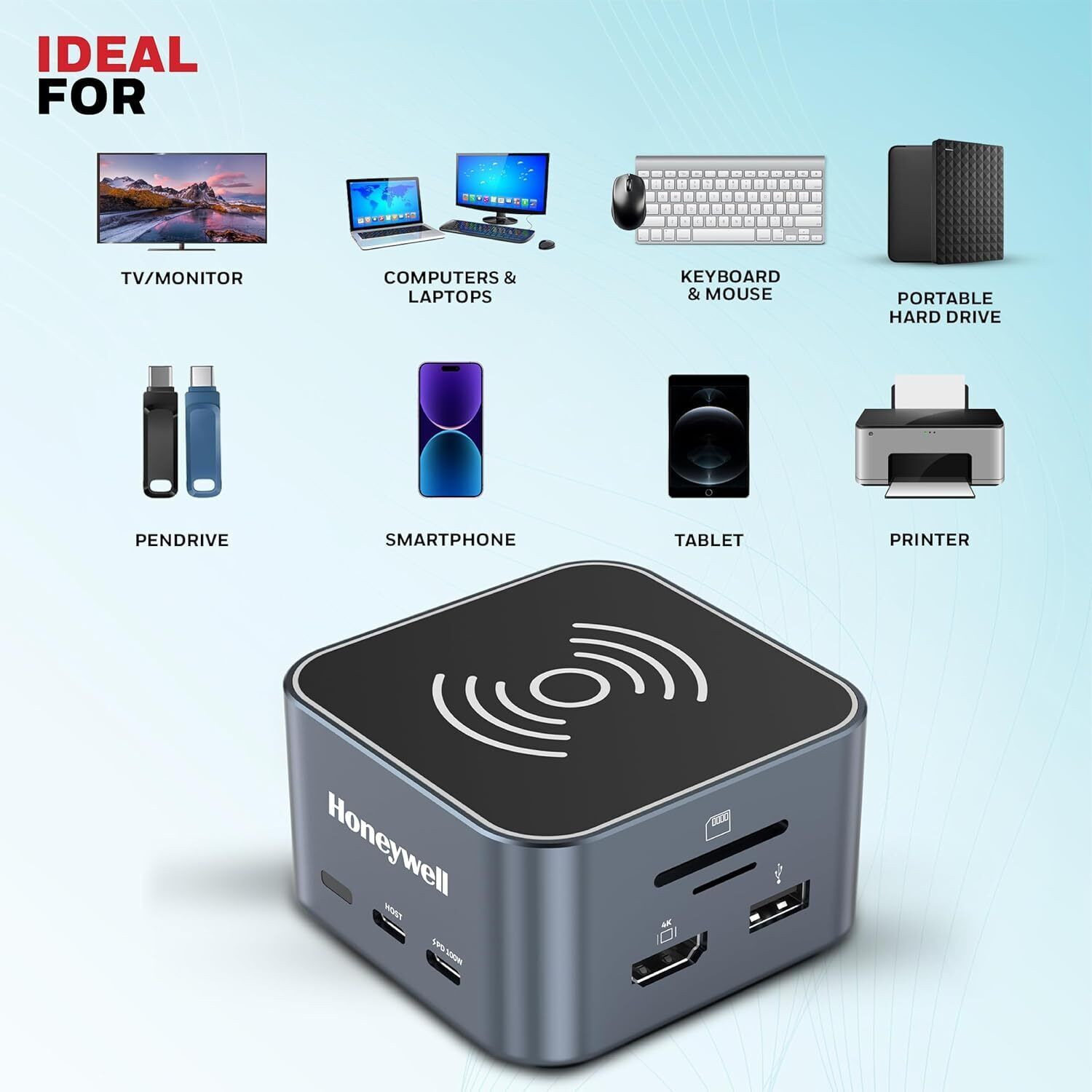 Image of Honeywell 12-in-1 Multi-Port USB-C Docking Station