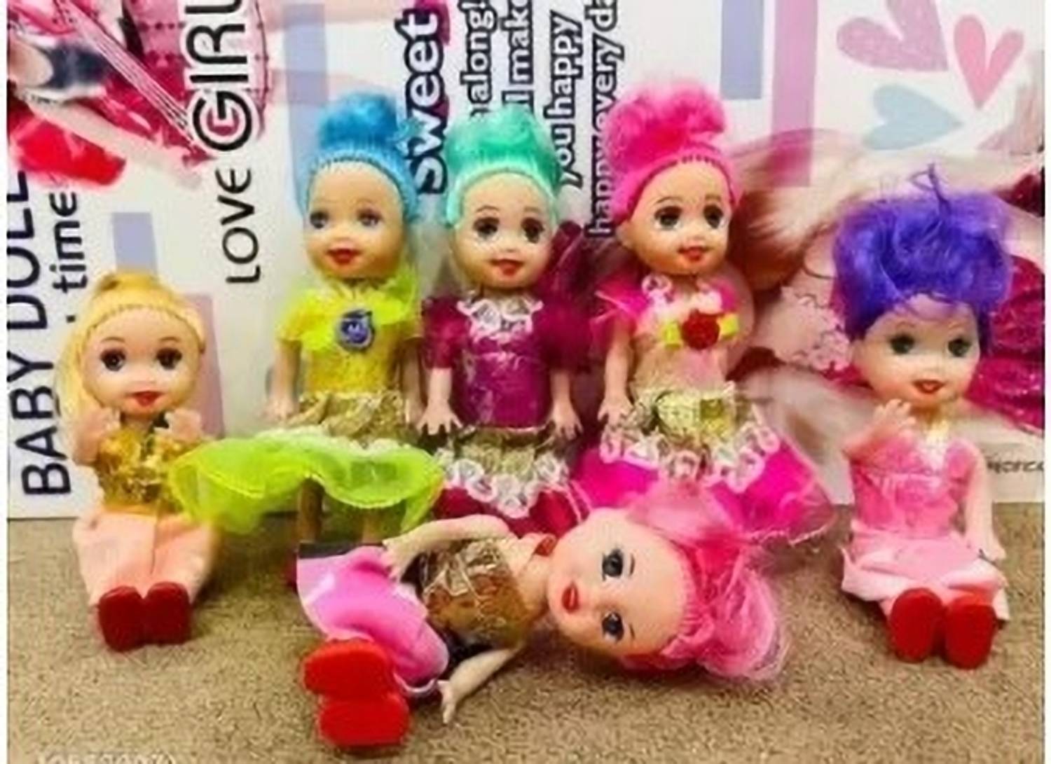 AKFLICKS SIX SISTER Fashion Doll For Girls Soft Toy Sisters 15 cm (Set of 3)