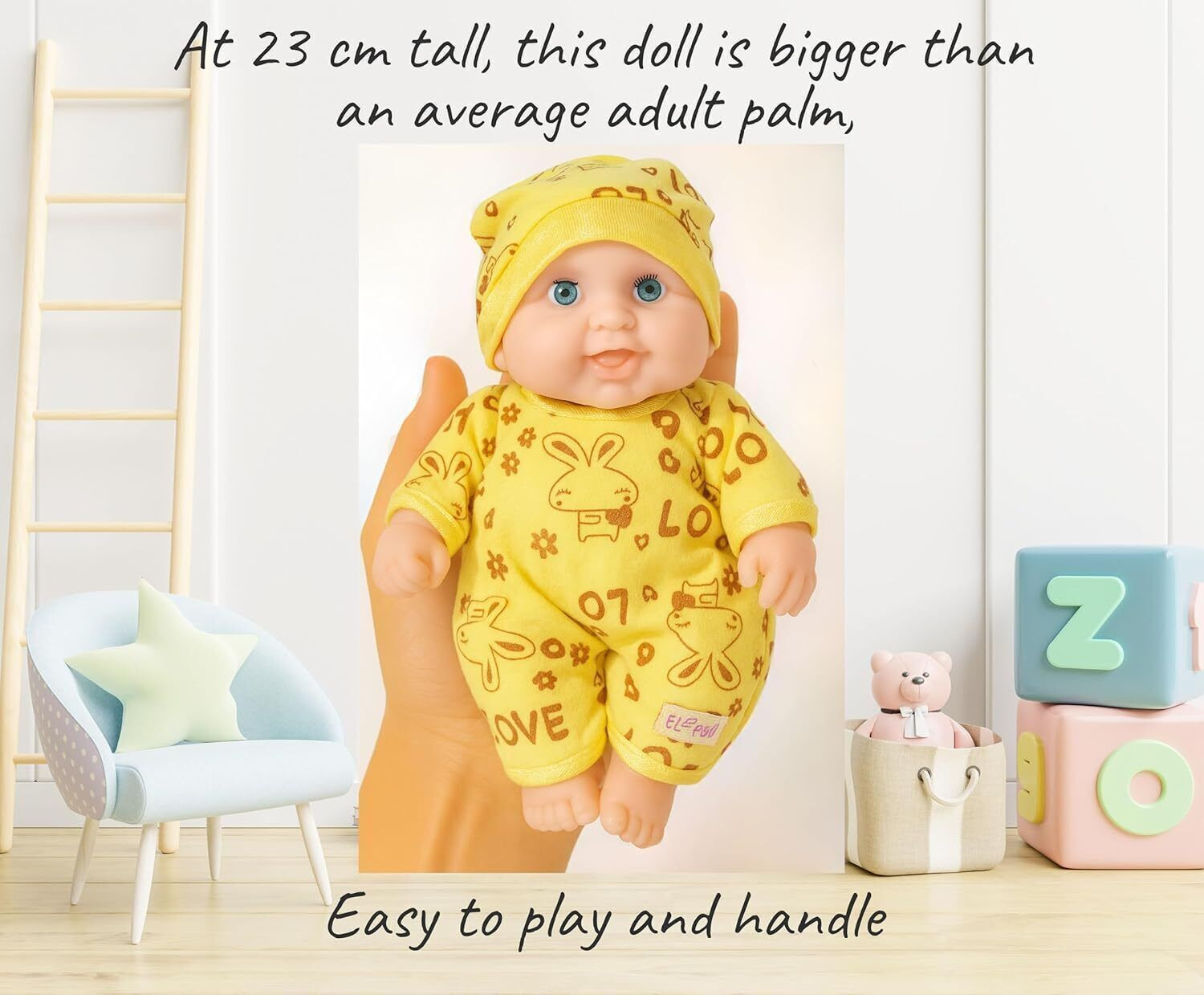 Image of KOBBET Cute Little Teddy Boy Toy in Printed Dress for kids