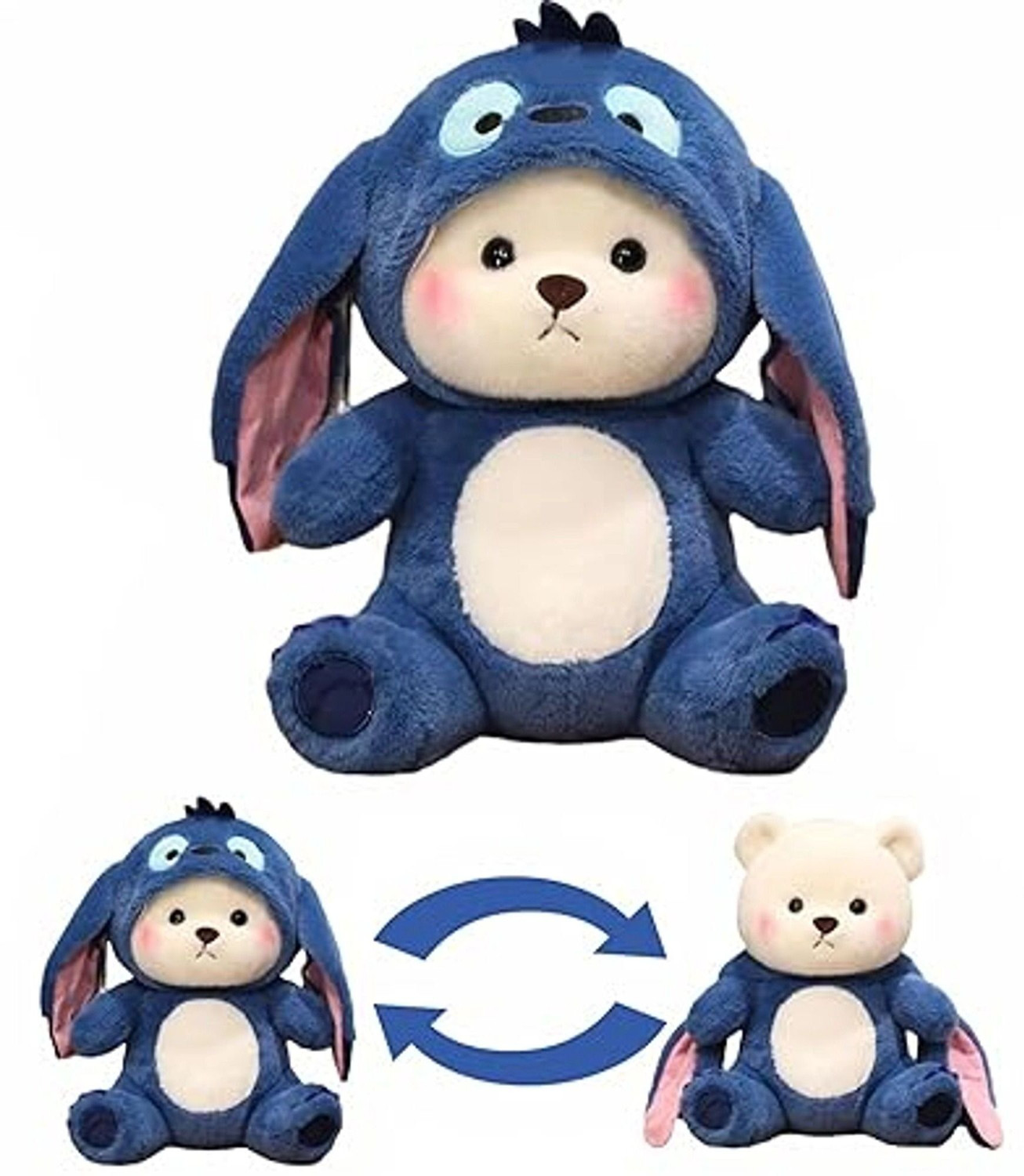 Image of SNUGLY STUFF Lena Hooddie Teddy Bear Stuffed Soft Toy For Girls, Gift,