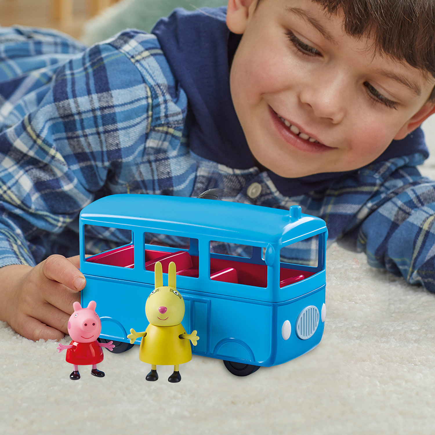 Image of Peppa Pig Peppa's School Bus with Sound Effects, Preschool Toys for Unisex Aged 3+