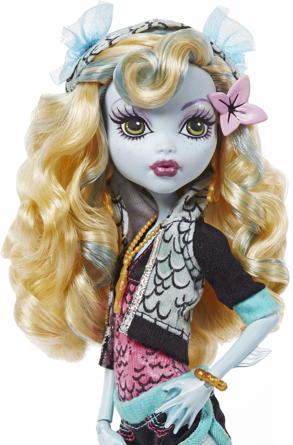Image of MONSTER HIGH Lagoona Blue Reproduction Doll with Doll Stand & Accessories