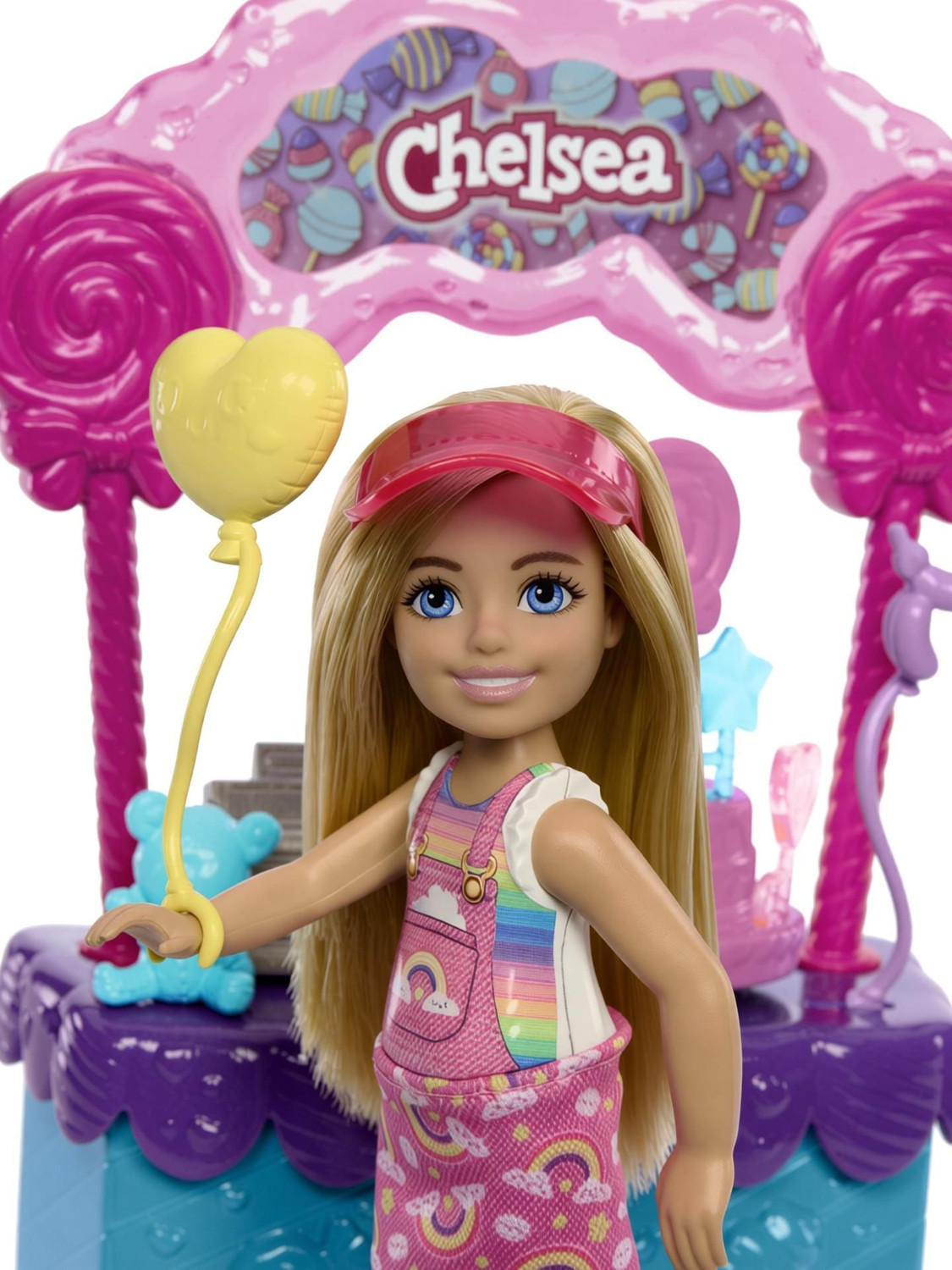 Image of BARBIE Chelsea Doll & Lollipop Stand, 10-Piece Toy Playset with Accessories