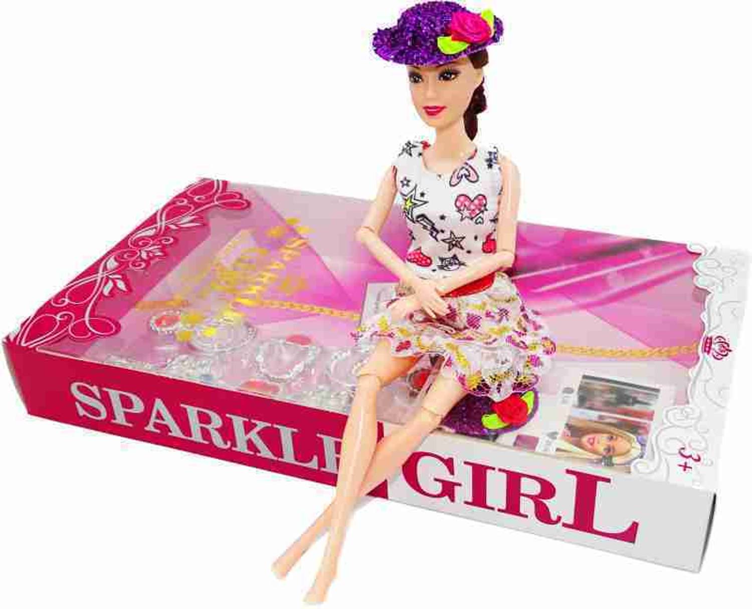 AKANSHA Sparkle Model Doll With Gorgeous And Long Hairs And Maximum Joints For Movement