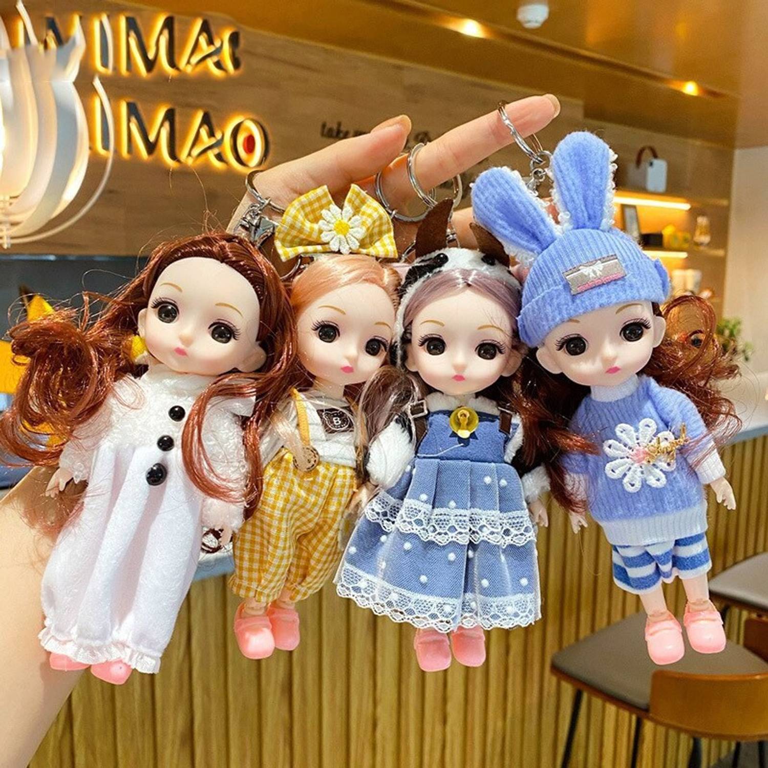 Poupée BJD 18cm Avec Accessoires - Coffret Pour Enfant - Cheveux Bruns