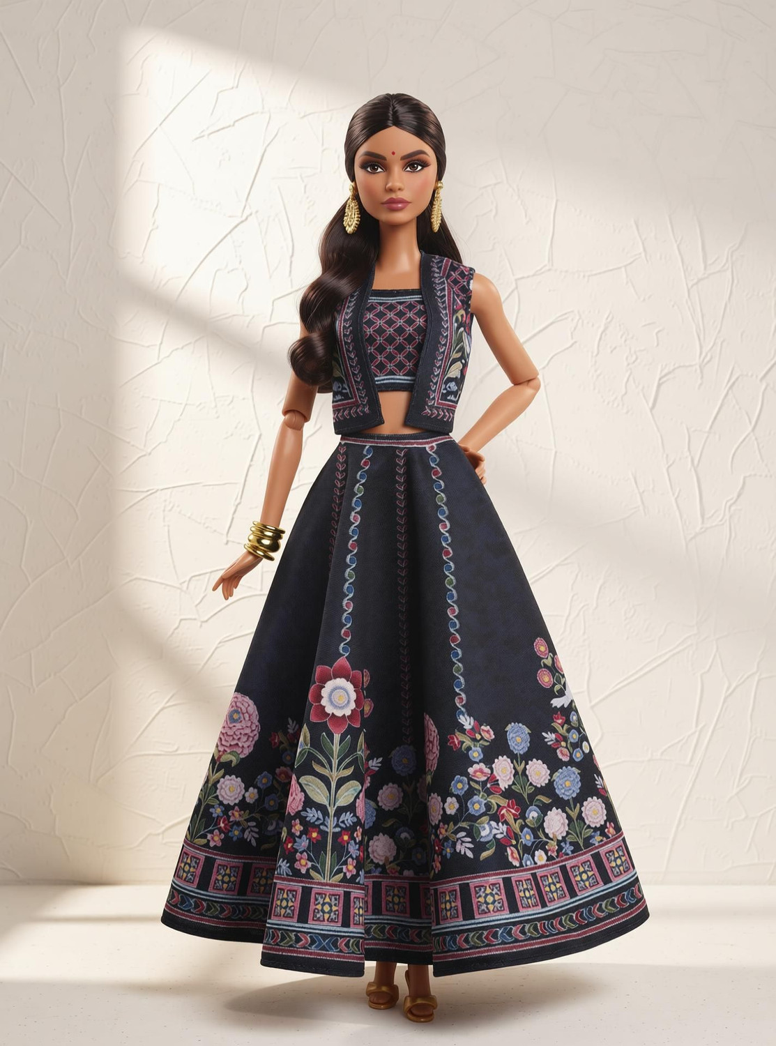 Image of BARBIE Diwali Doll in Finest Lehenga and Accessories from Anita Dongre