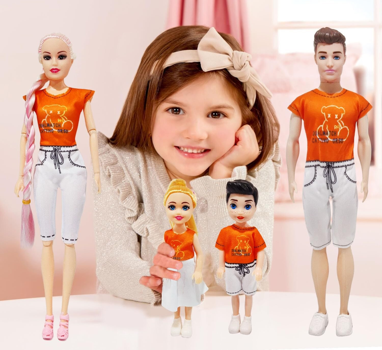 Image of Ladli Premium Family Dolls Set | Fashion Dress Change Dolls for Girls Birthday Gift