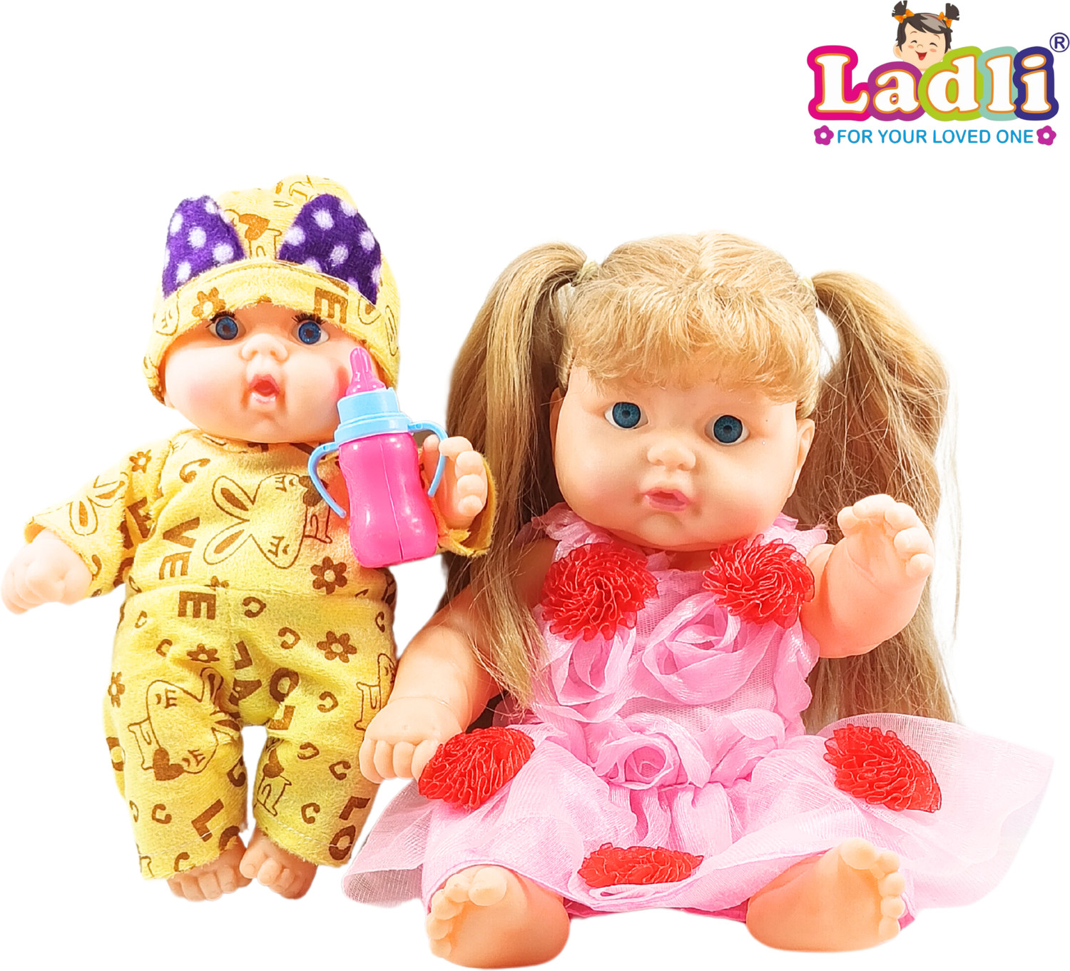 Image of Ladli My Love Combo Real Look Doll Return Gift for Birthday Gift for and Baby Girls