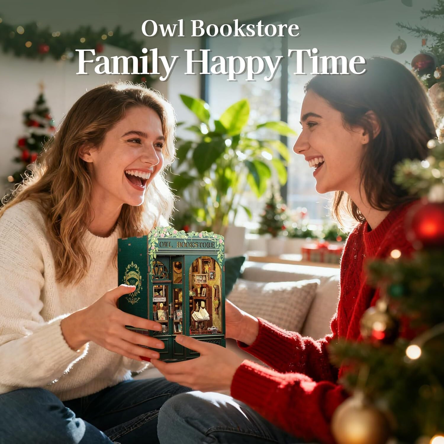 Image of ShoppoStreet DIY Book Nook Kit Miniature House with LED & Dust Cover