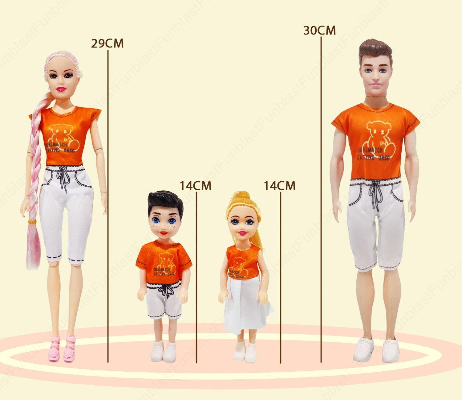 Image of Ladli Premium Family Dolls Set | Fashion Dress Change Dolls for Girls Birthday Gift