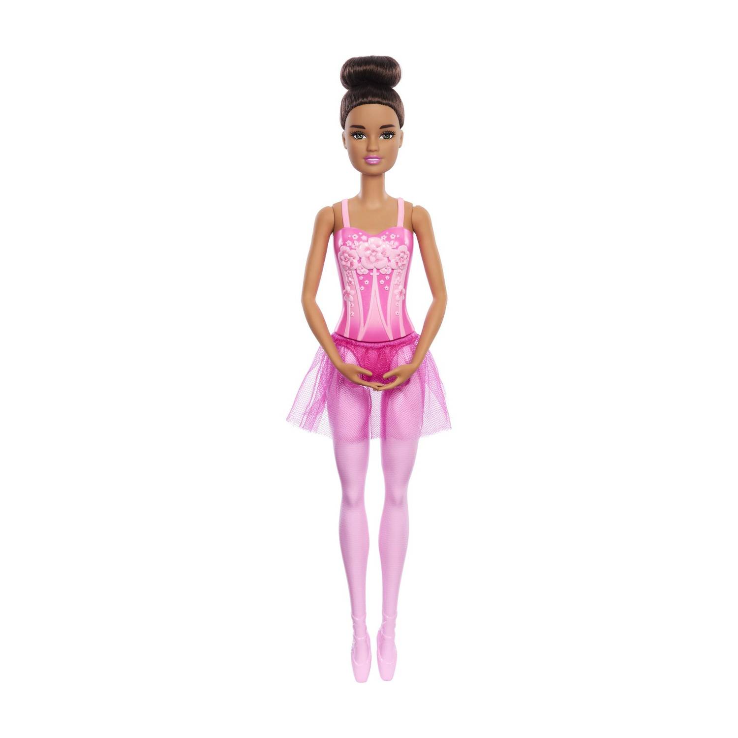 BARBIE Ballerina Doll, Brunette Fashion Doll Wearing Pink Removable Tutu