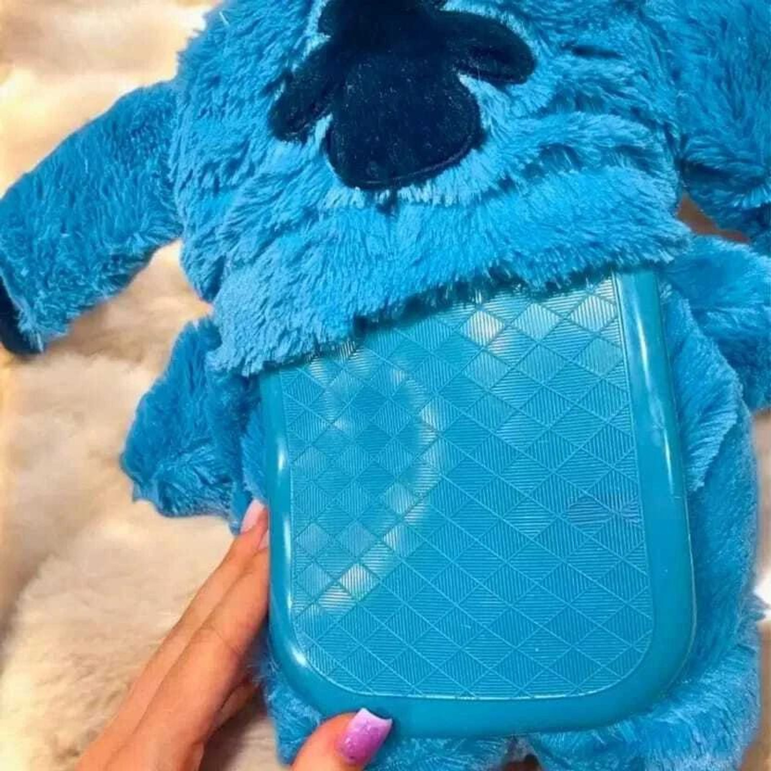 Image of snuglystuff New Cute Stitch Teddy Soft Hot Water Bag for Period Cramp Relief - 30 cm