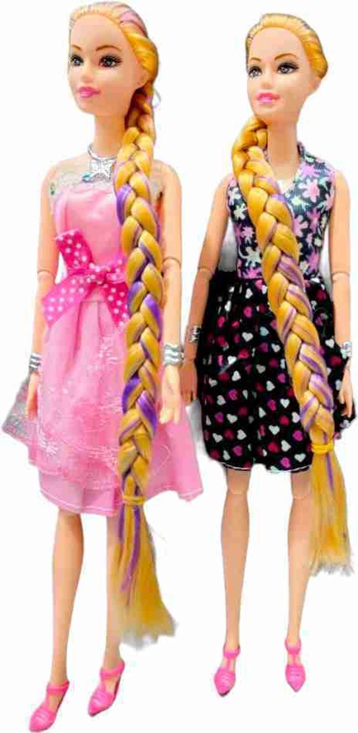 AKANSHA Mona & Dona Doll For Your Little Princess, Foldable Arms, Legs [30cm, Pack 2]