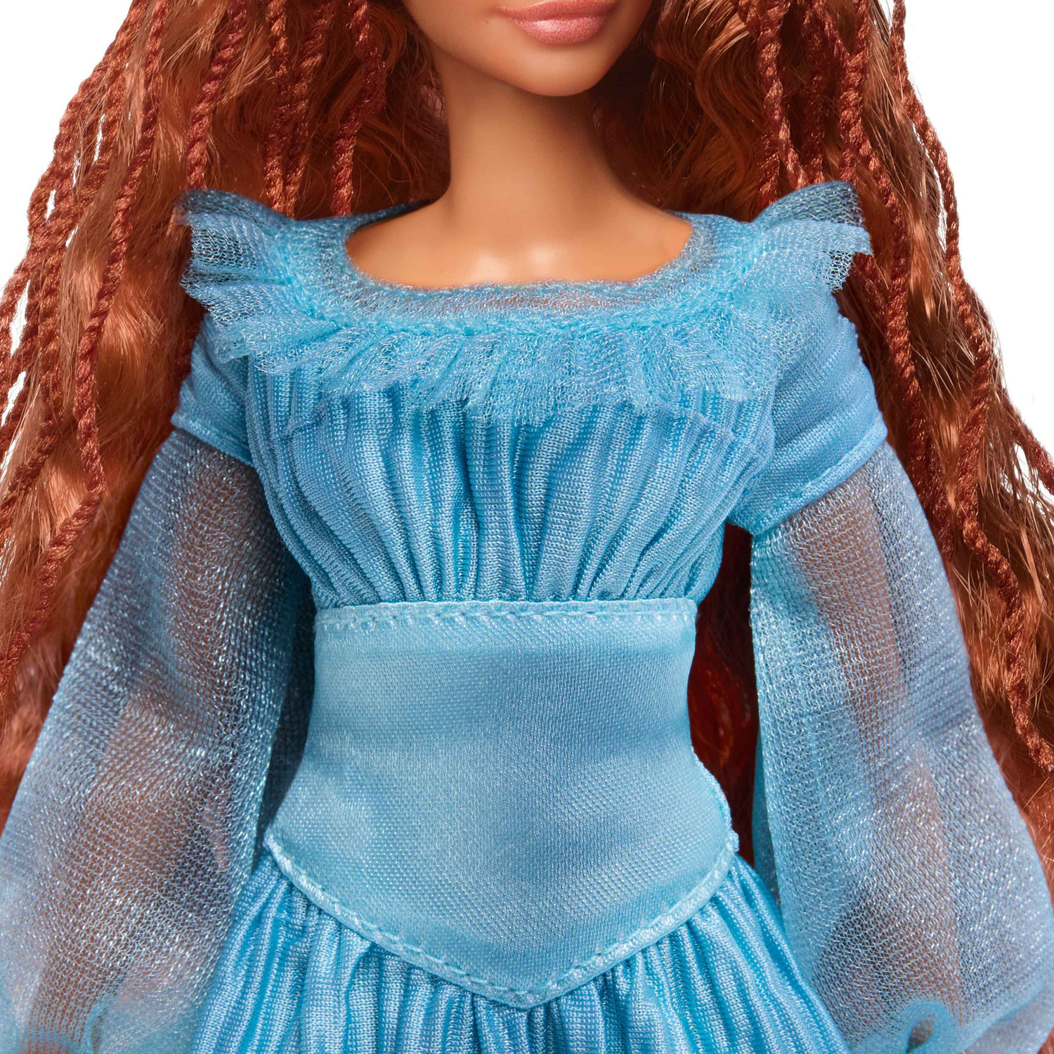 Image of Disney The Little Mermaid Ariel Fashion Doll on Land in Signature Blue Dress