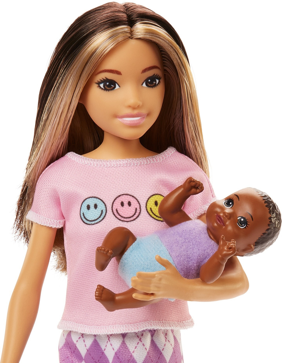 Image of BARBIE Dolls and Accessories, Skipper Doll (Two-Tone Hair) with Baby Figure