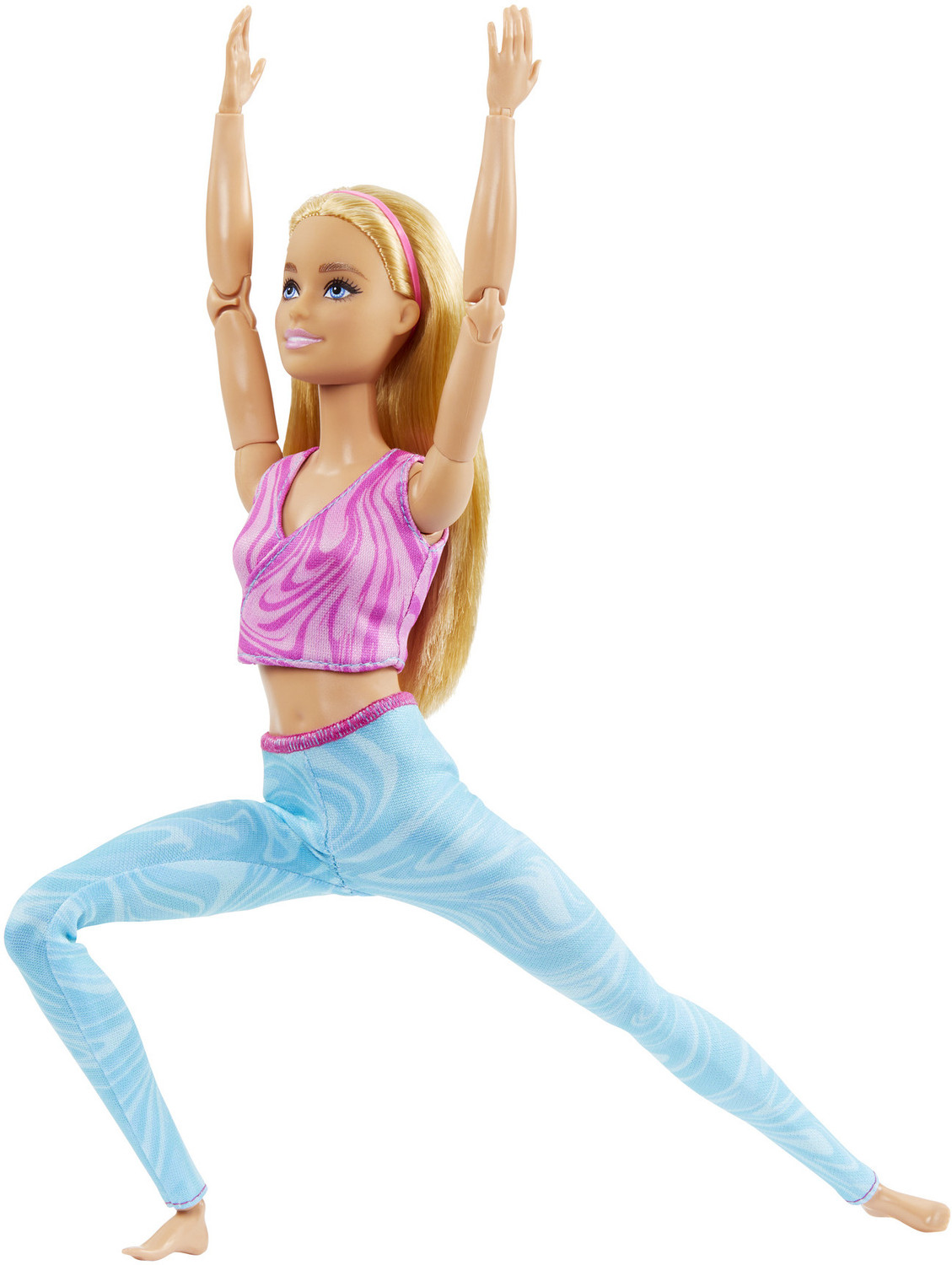 Image of BARBIE Made to Move Fashion Doll, Blonde Wearing Removable Sports 22 Bendable Joints