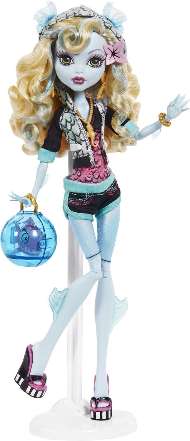 Image of MONSTER HIGH Lagoona Blue Reproduction Doll with Doll Stand & Accessories