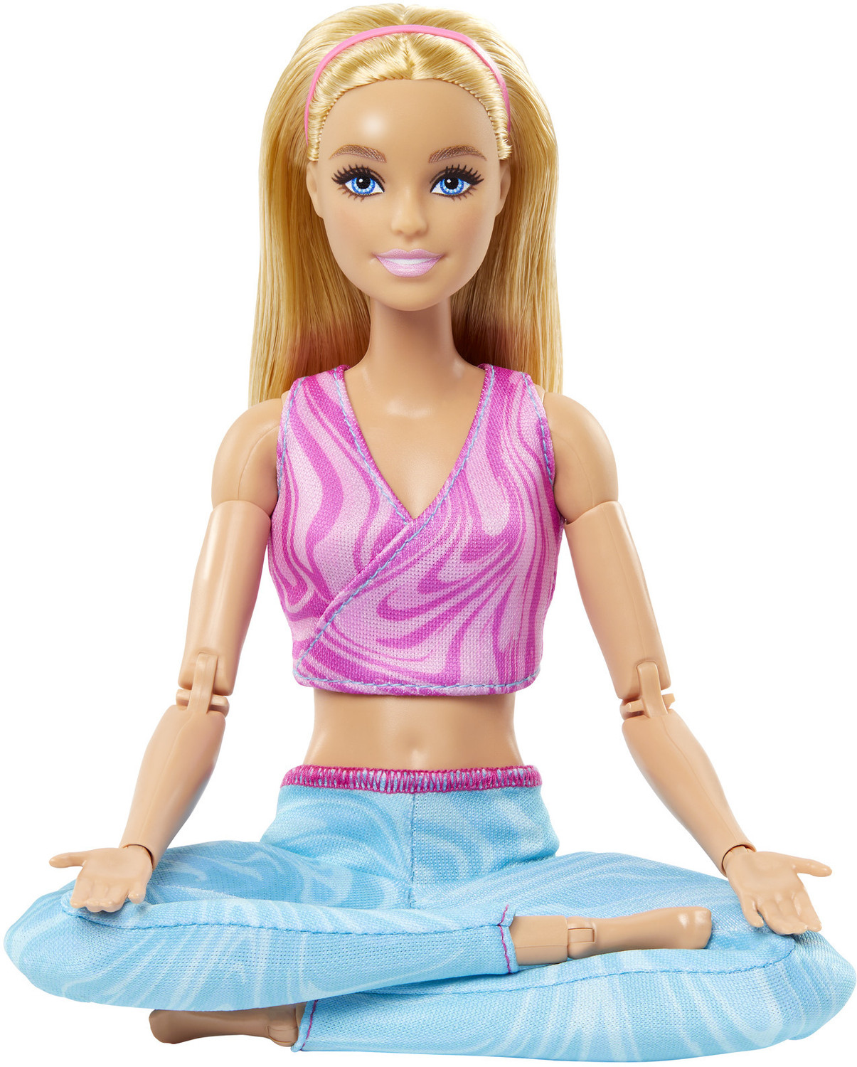 Image of BARBIE Made to Move Fashion Doll, Blonde Wearing Removable Sports 22 Bendable Joints