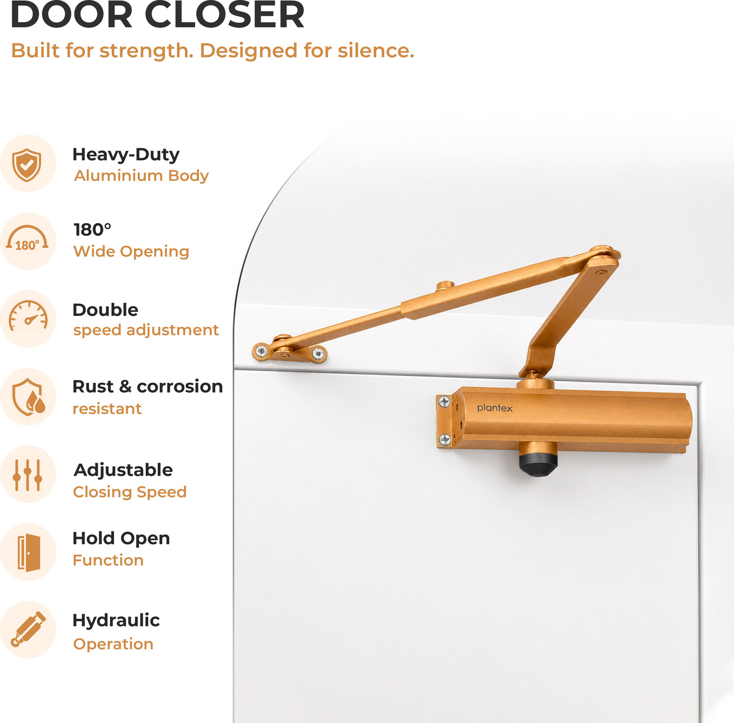 Image of Plantex Surface Mounted Door Closer