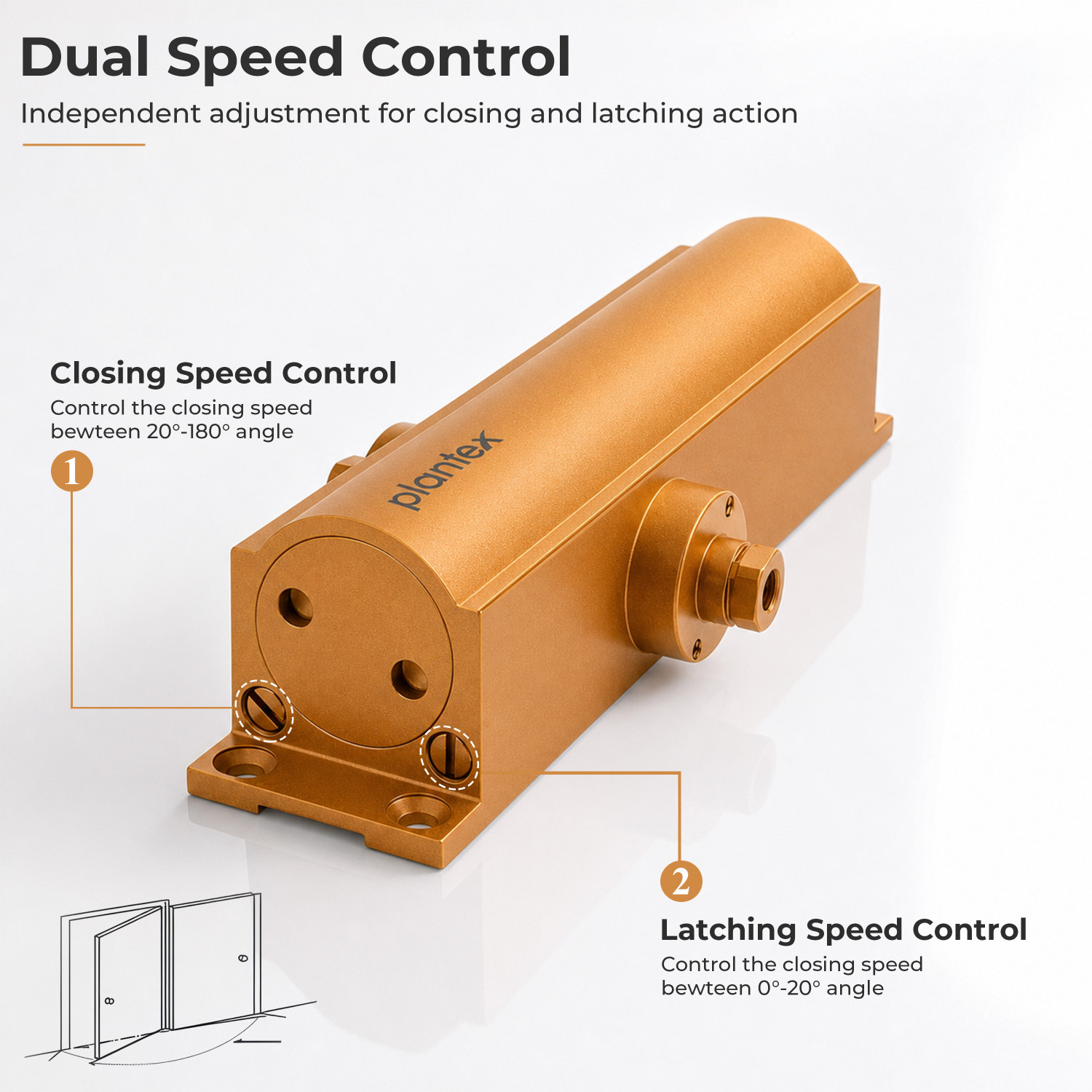 Image of Plantex Surface Mounted Door Closer