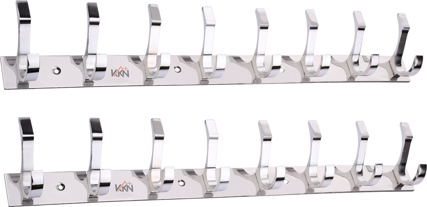 Image of KKN PLUS Stainless Steel Premium Dual Edge -8 PIN Cloth Hanger / Wall Hook / Door Hanger