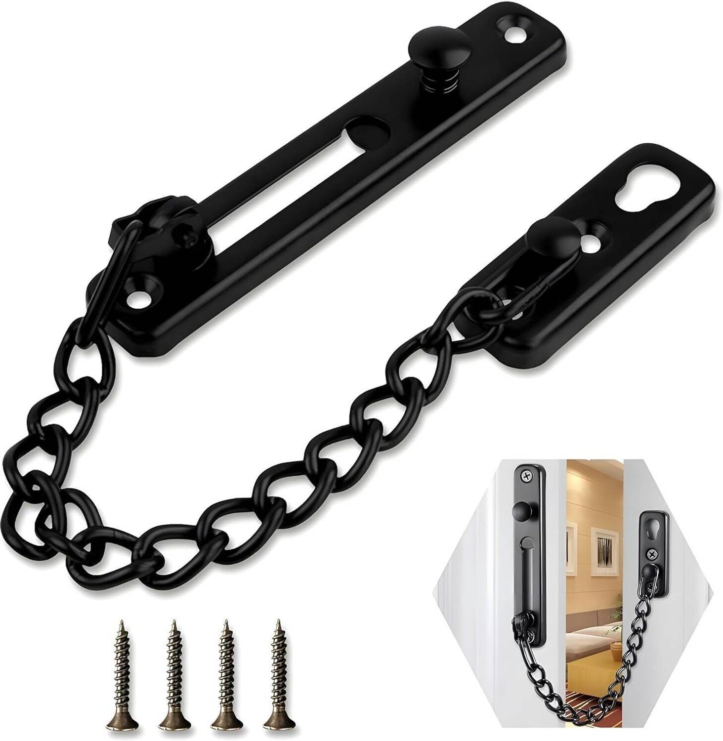 COINCE Steel Metallic Door Levers Black - Image 4
