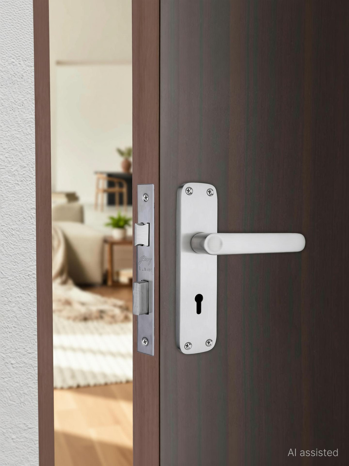 Image of Godrej Locks Stainless Steel Luster Handlesets