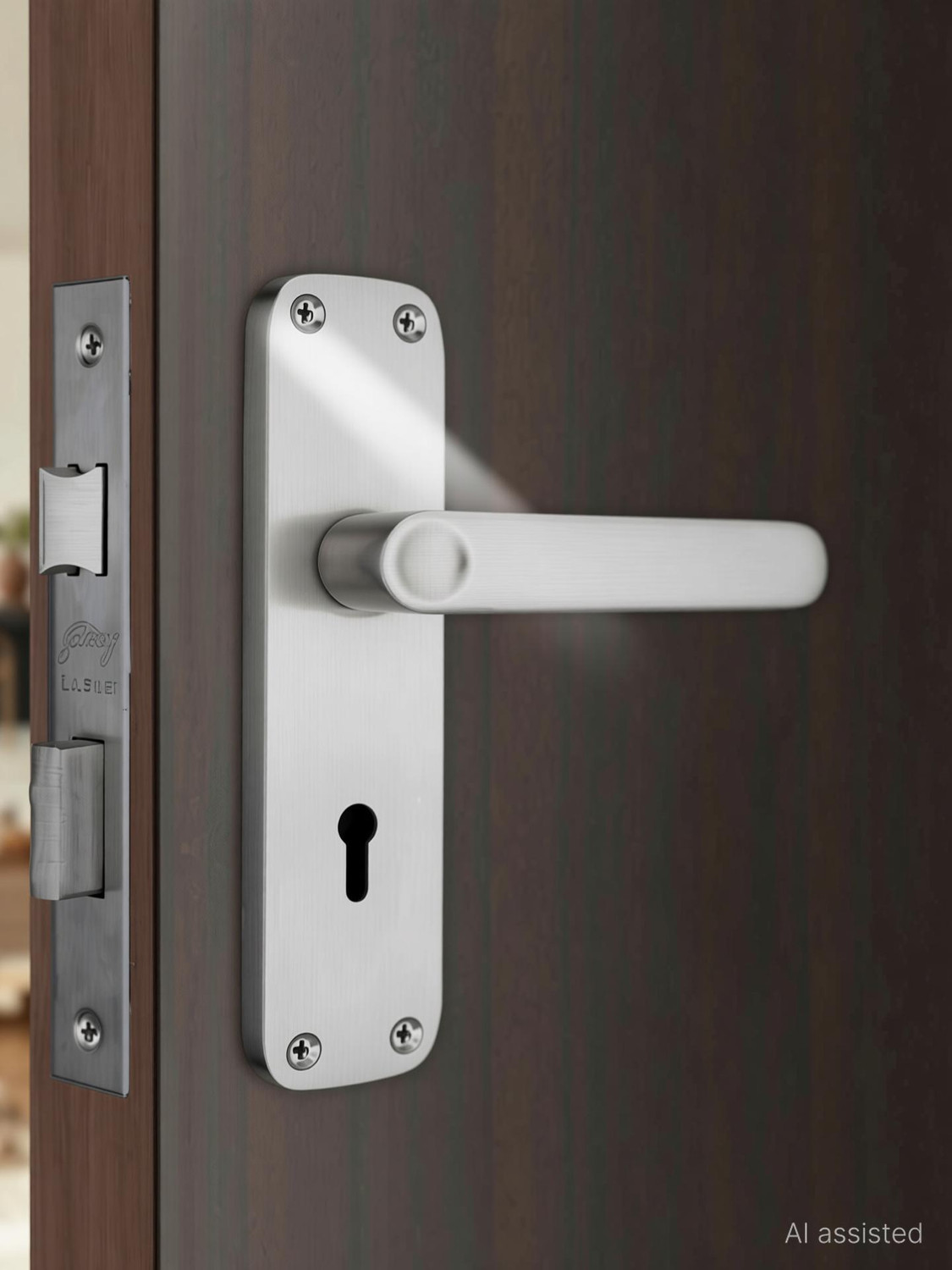 Image of Godrej Locks Stainless Steel Luster Handlesets
