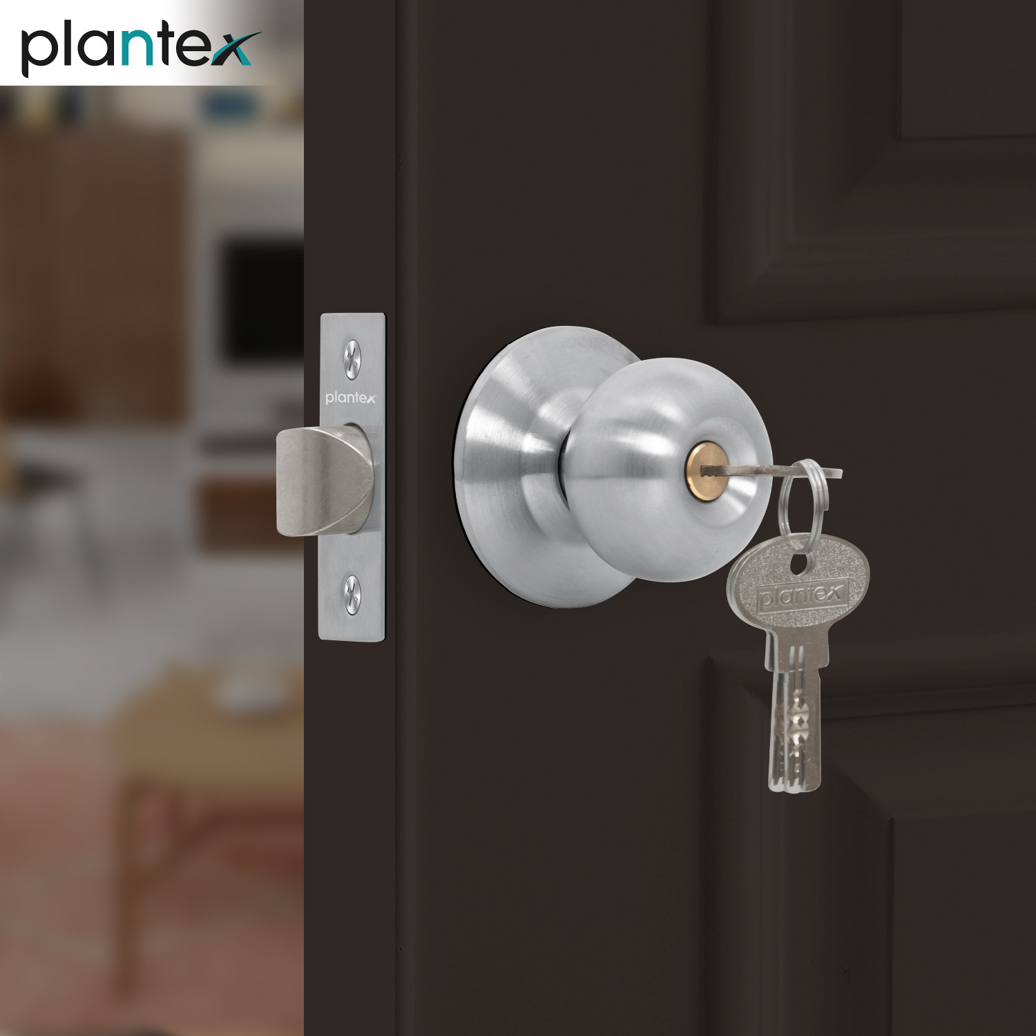 Image of Plantex Stainless Steel Matte Door knobs