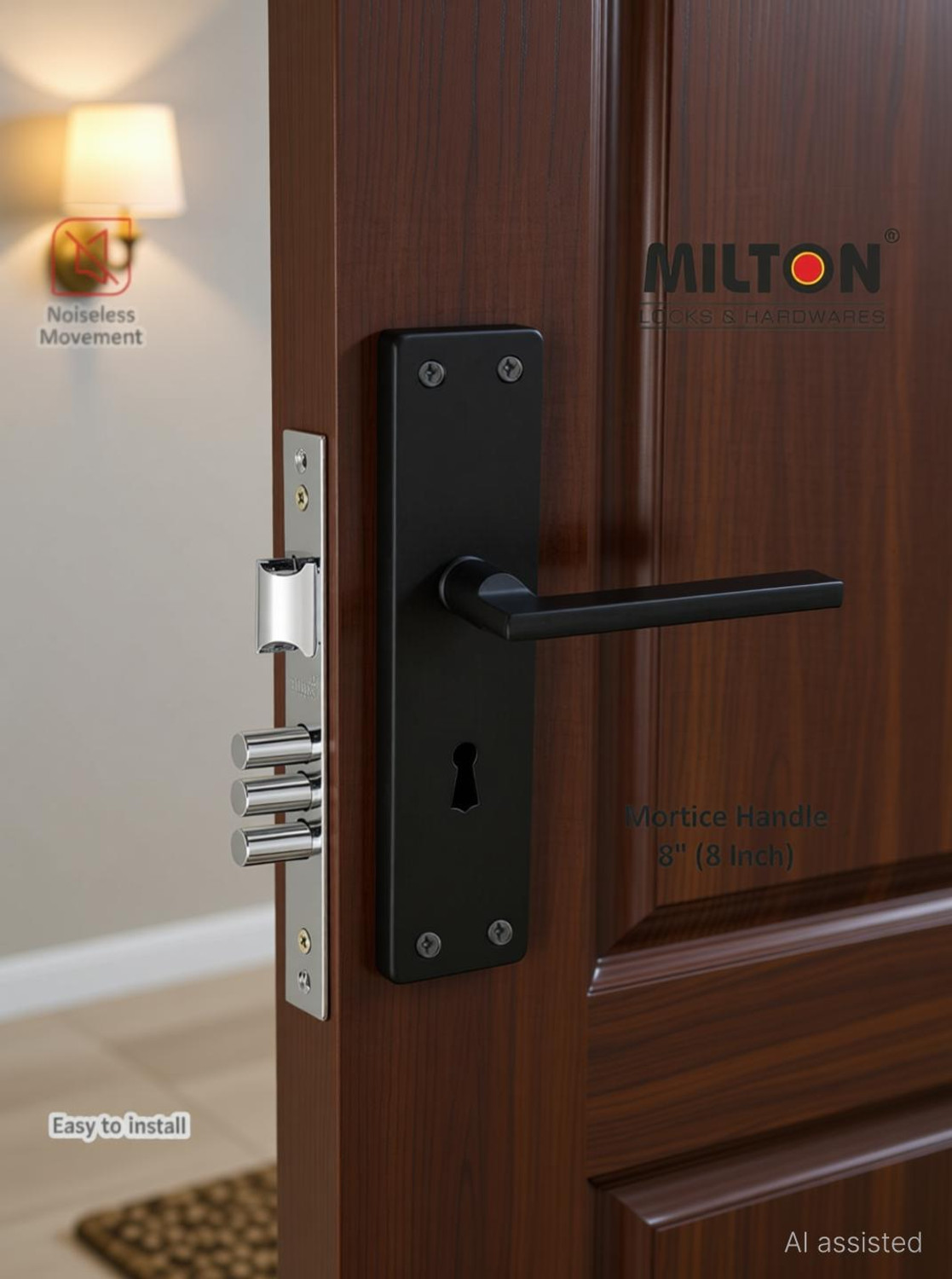Image of MILTON Aluminium Matte Handlesets