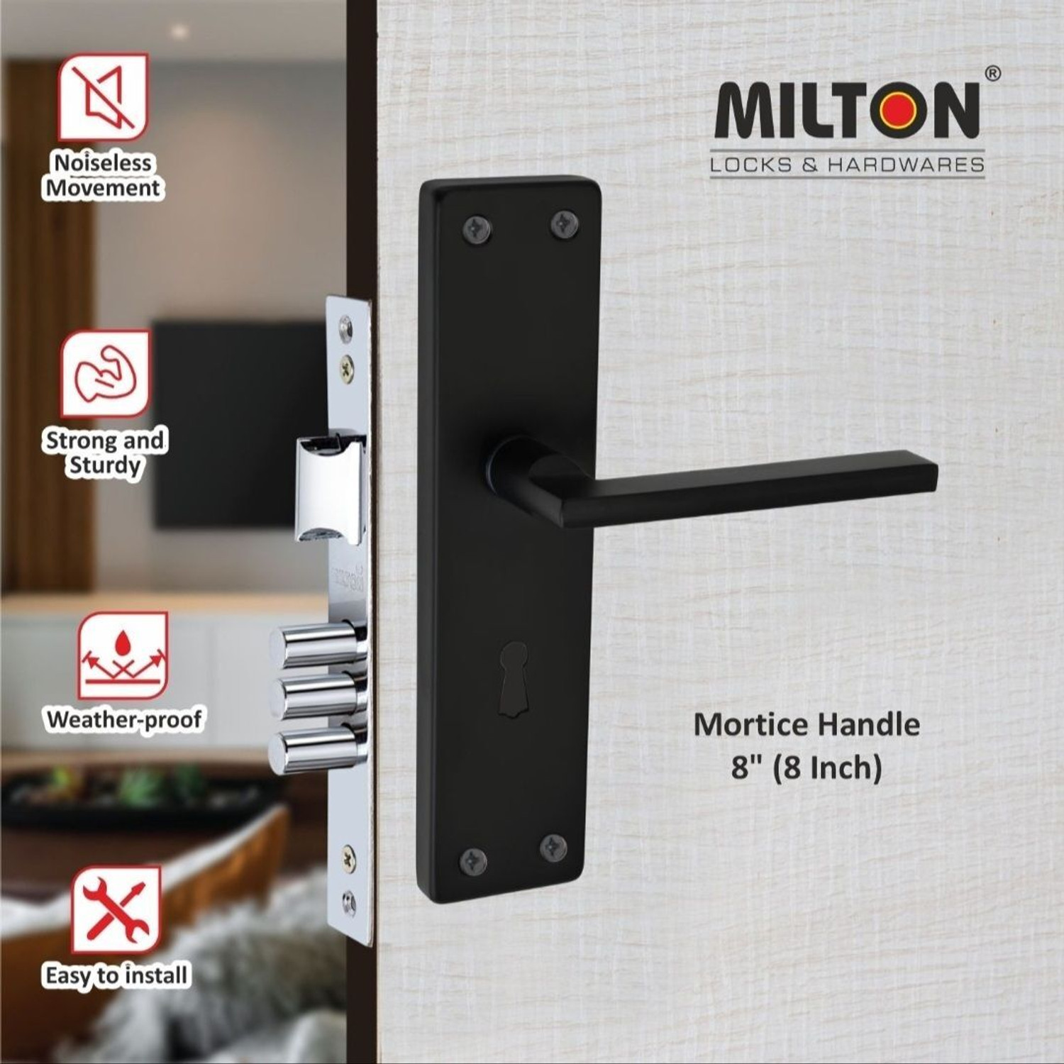 Image of MILTON Aluminium Matte Handlesets