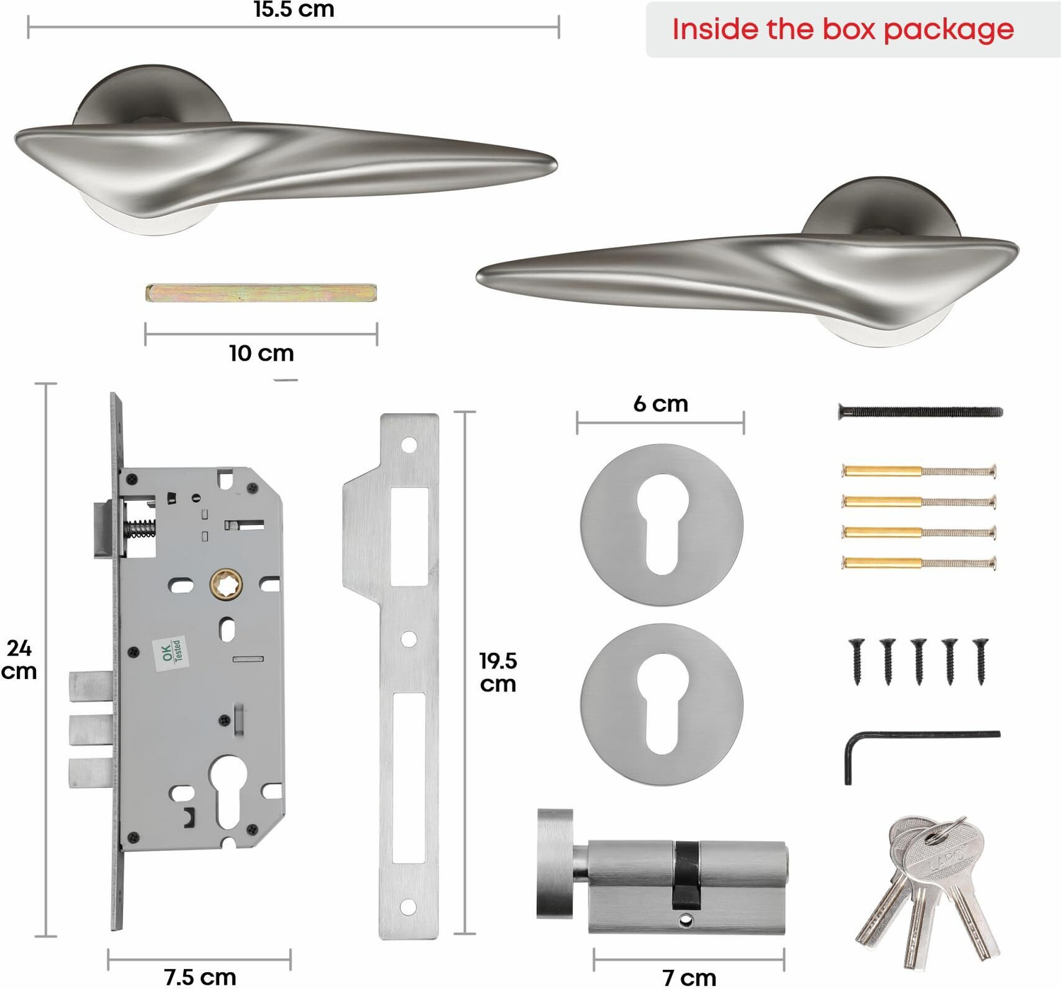 Image of LAPO Brass, Zinc Alloy Matte Handlesets