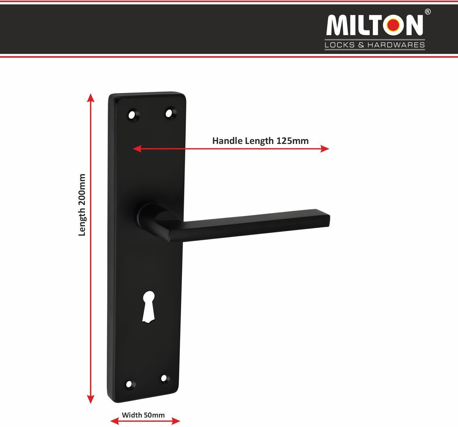 Image of MILTON Aluminium Matte Handlesets